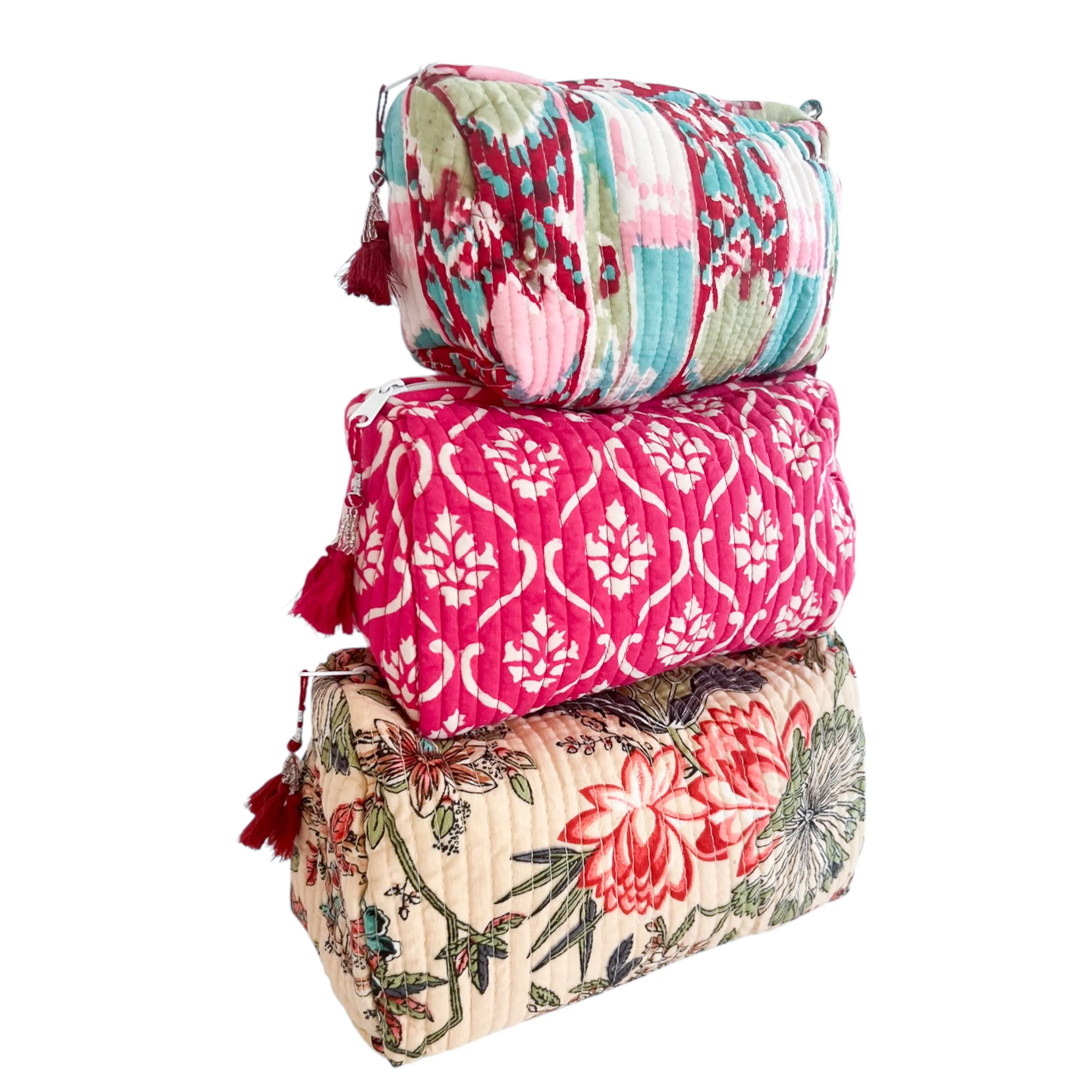 3 Piece Cosmetic Bag- Mixed Prints #1 - Image 2