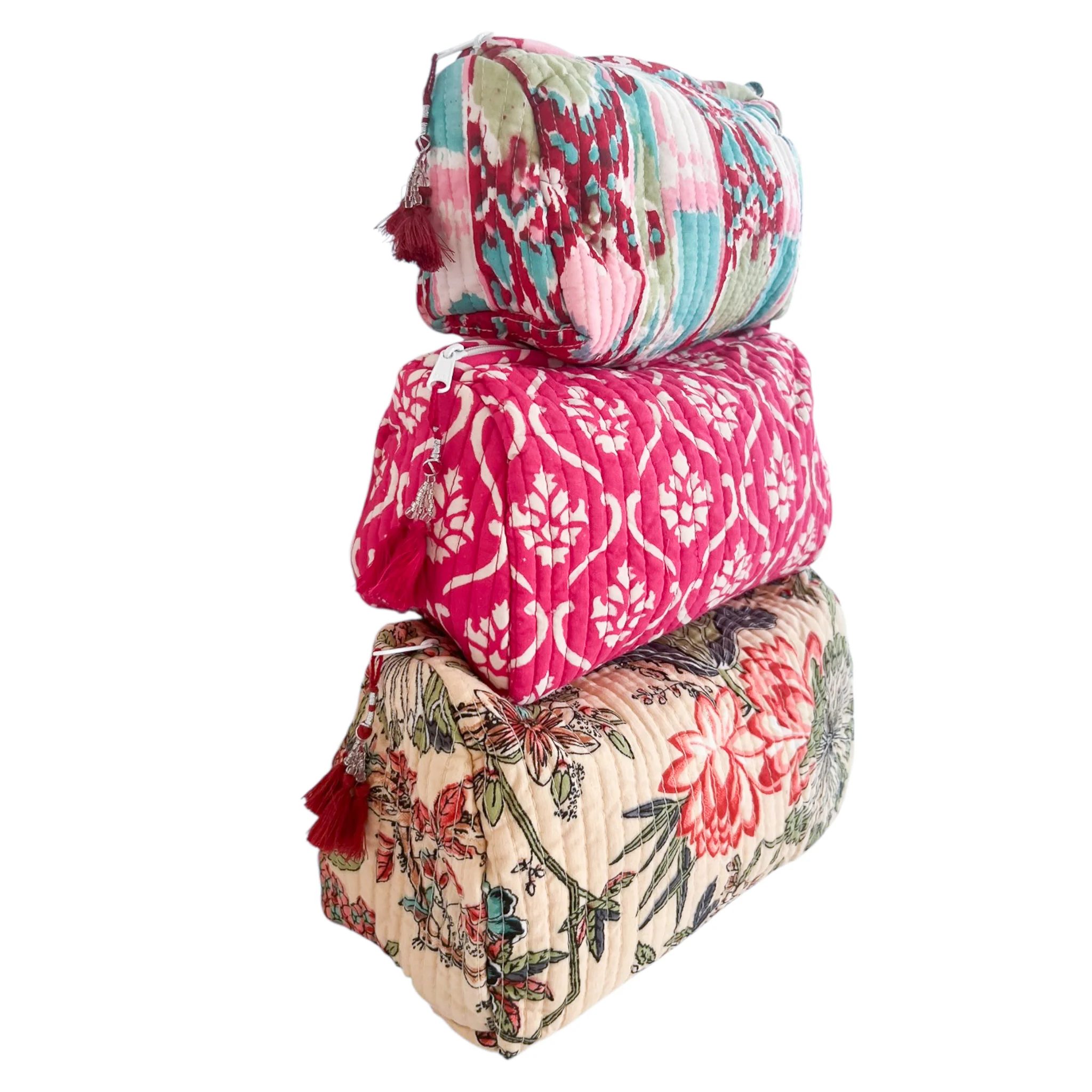 3 Piece Cosmetic Bag- Mixed Prints #1 - Image 3
