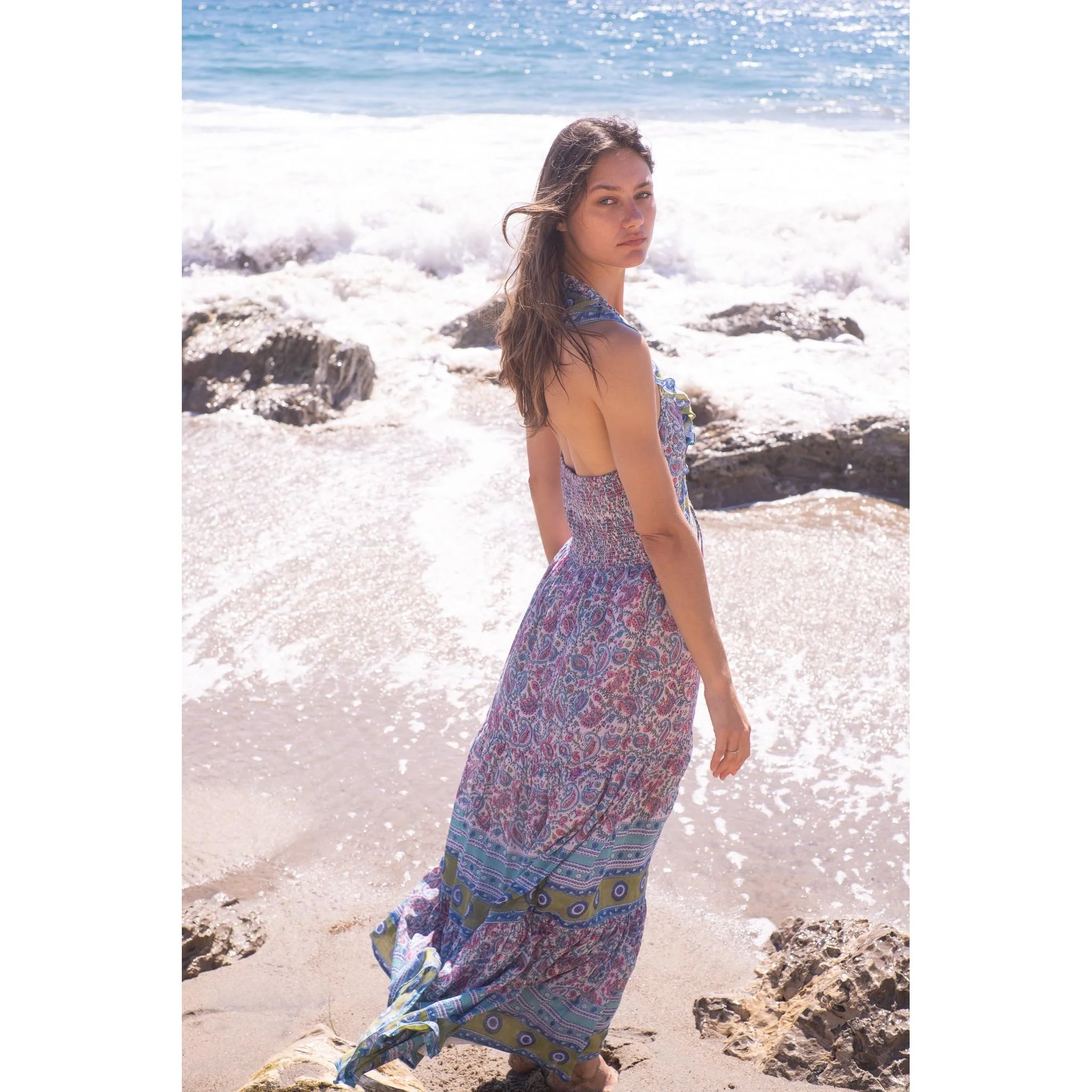 Allie Maxi Dress- Mulit color print - Image 4