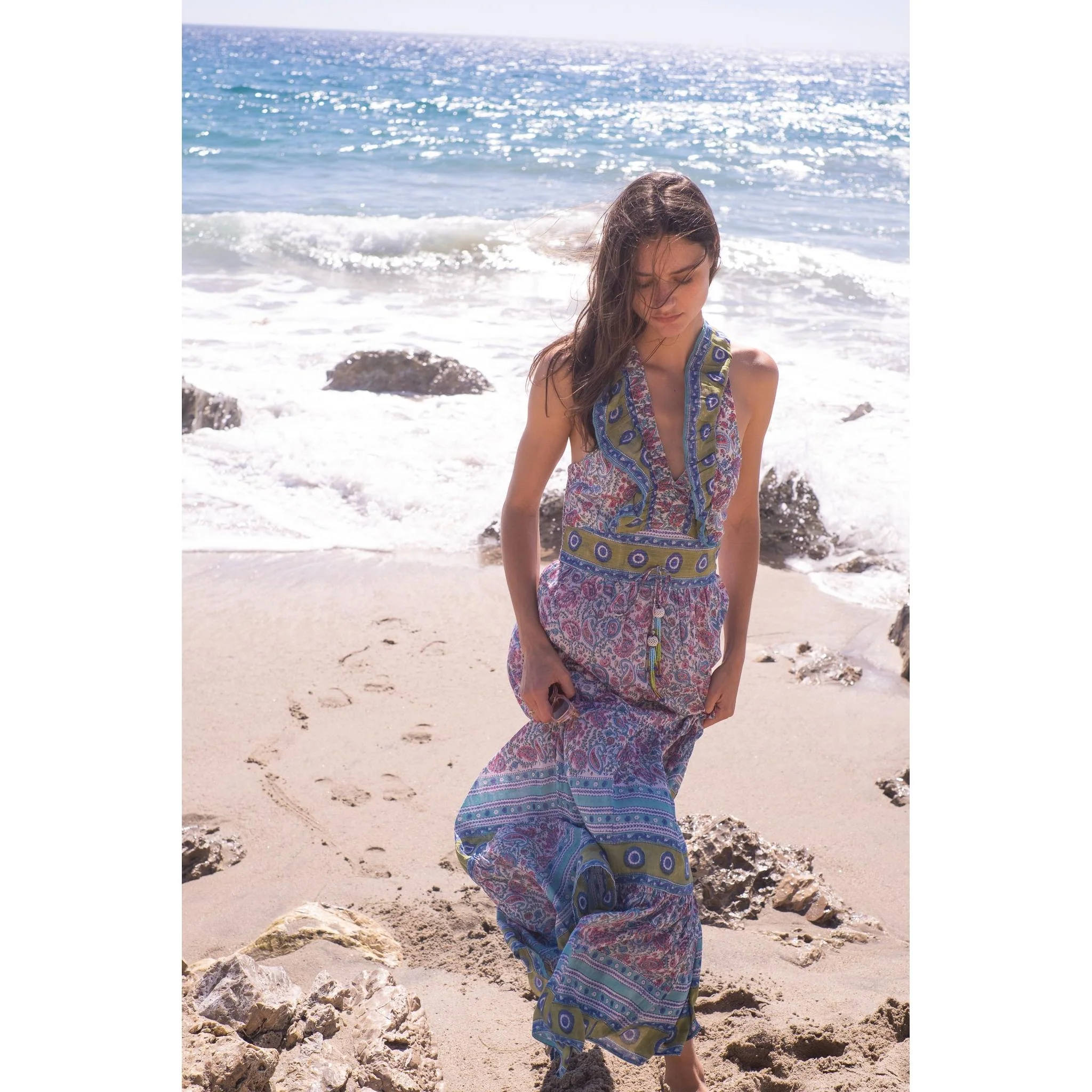 Allie Maxi Dress- Mulit color print - Image 9