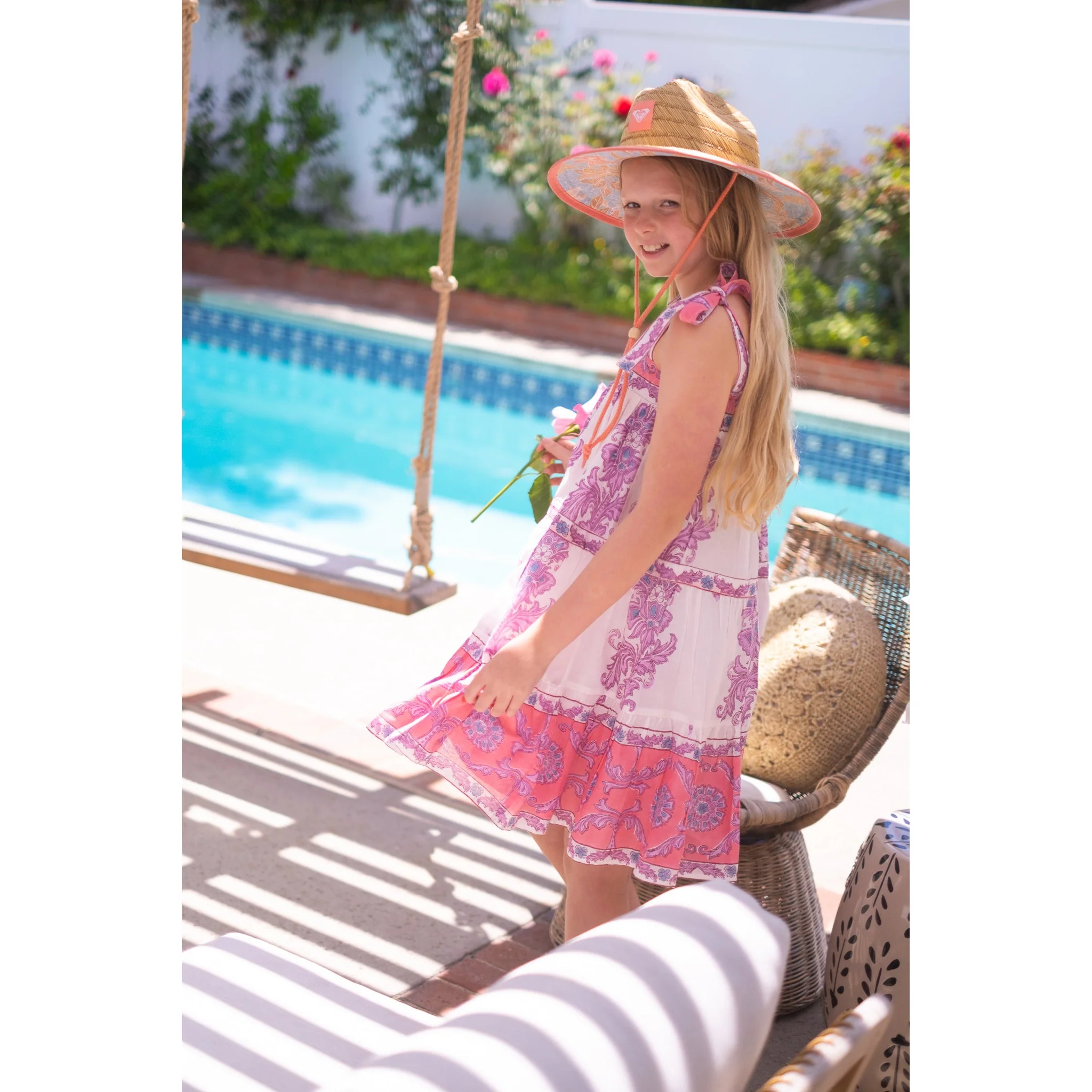 Girls Flower Allison Dress - Image 3