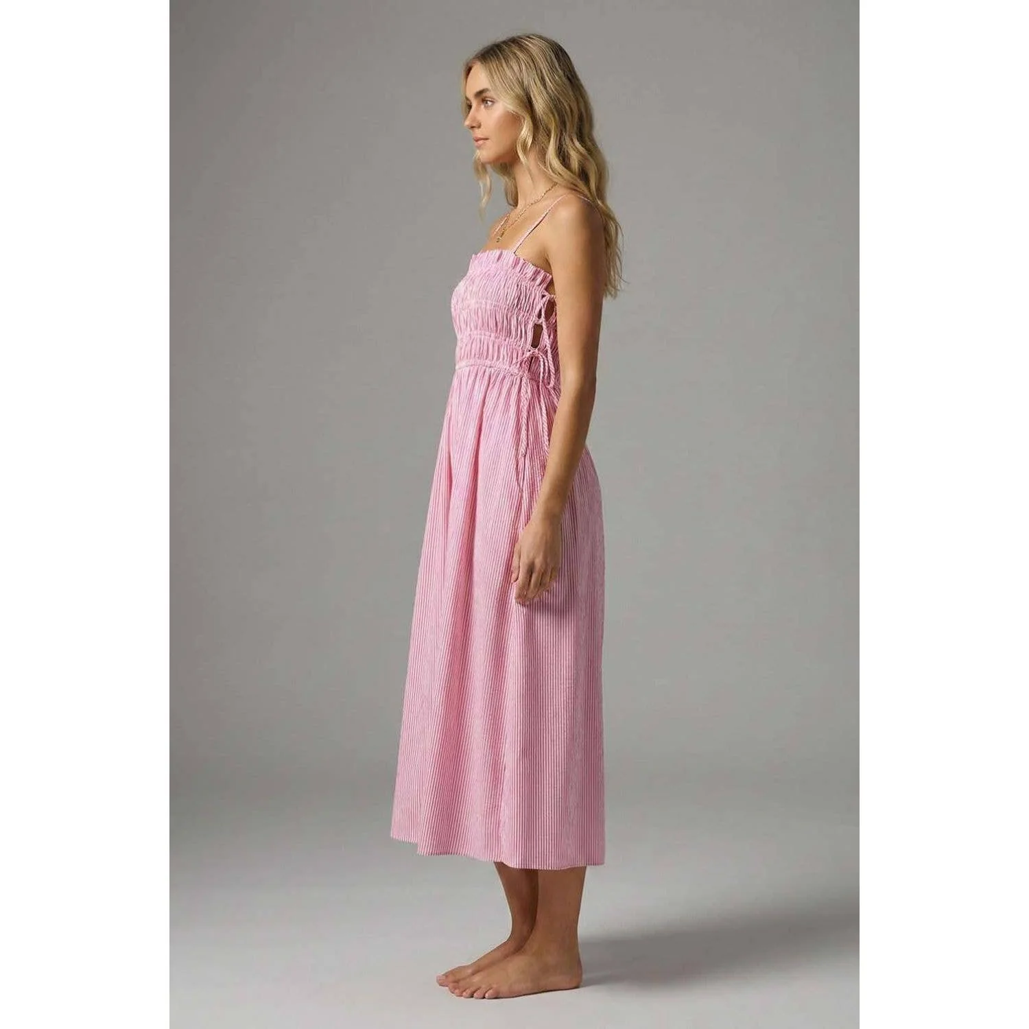 Berry Burst Stripe Maxi Dress - Image 4