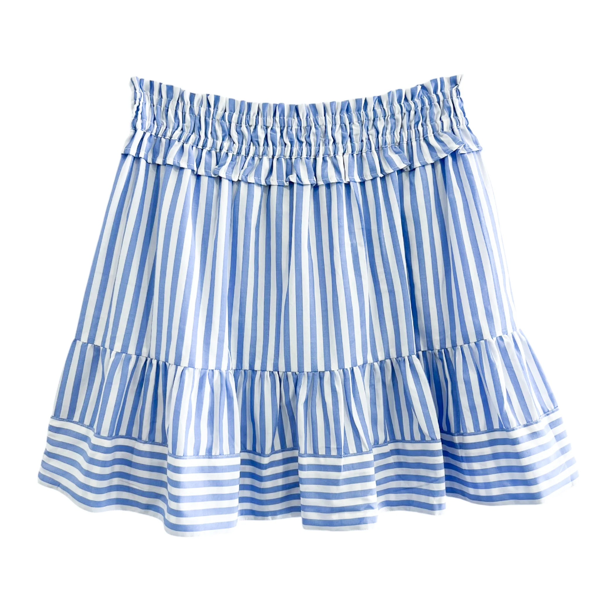 Blue Stripe Mini Skirt
