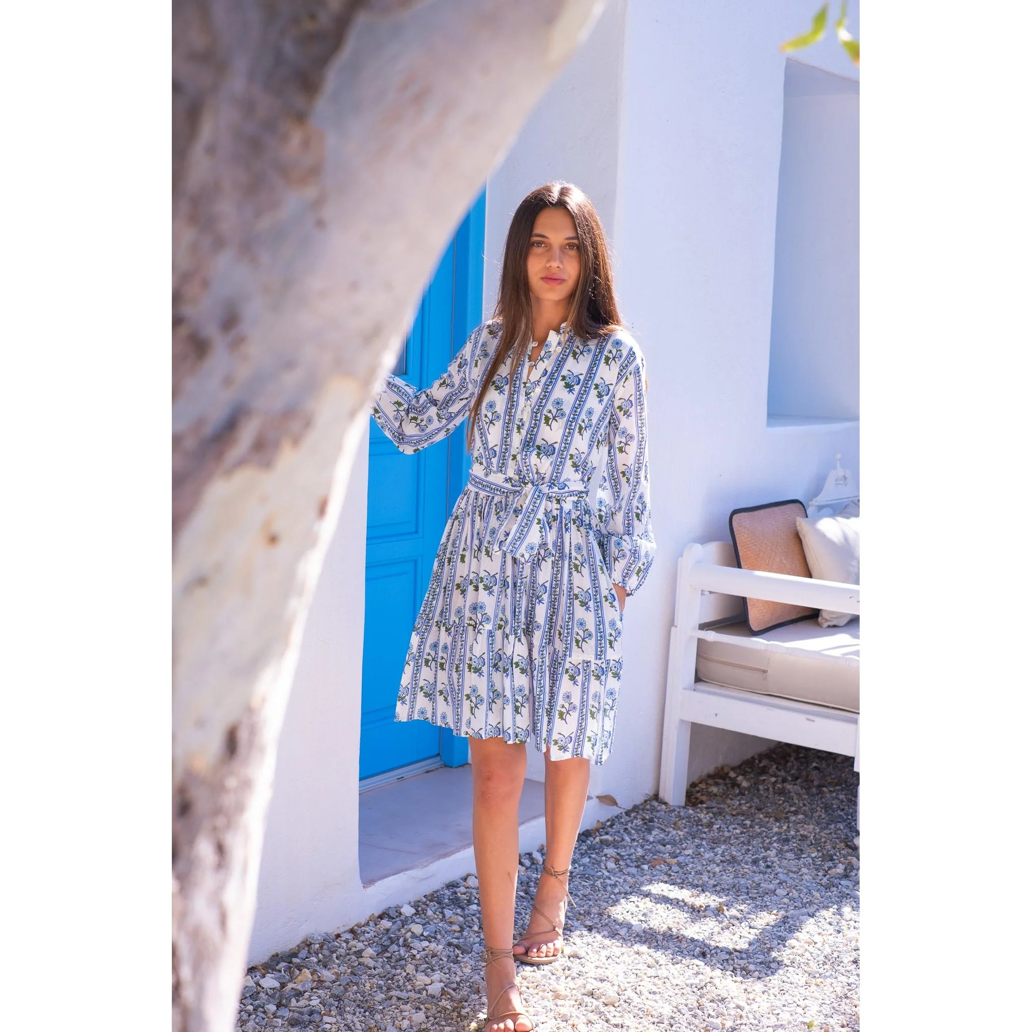 Celeste Cotton Mini Dress - Image 3
