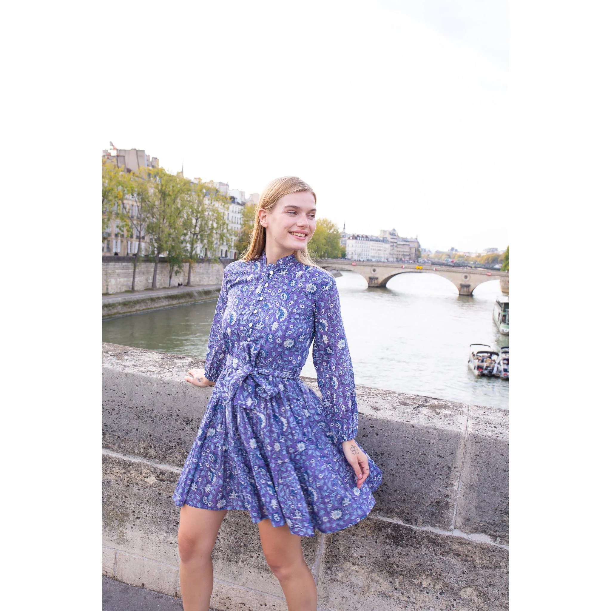 Celeste Cotton Mini Dress - Image 11
