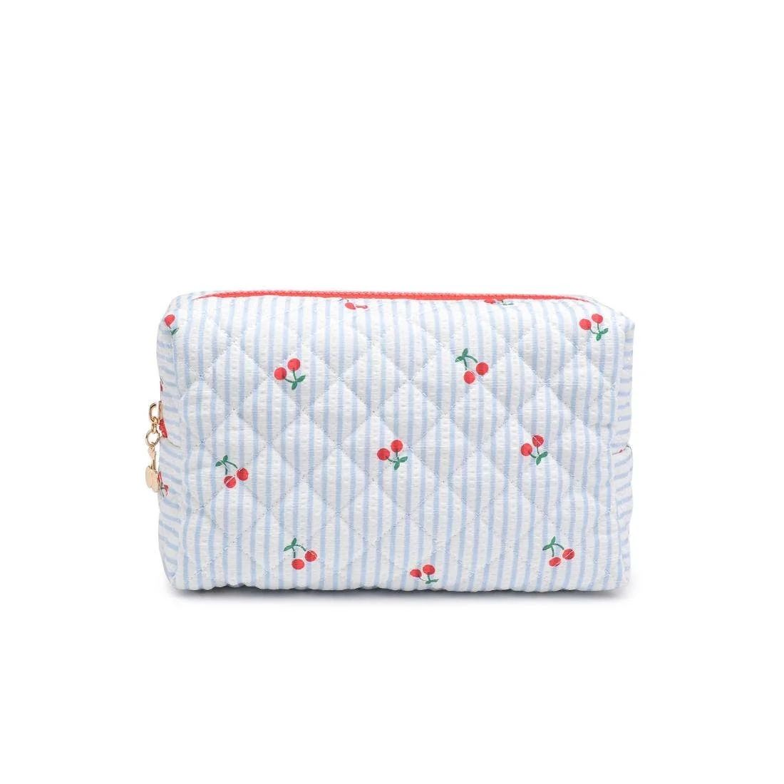 Cherry Lane Cosmetic & Travel Organizer Pouch: Blue Cherry - Image 4