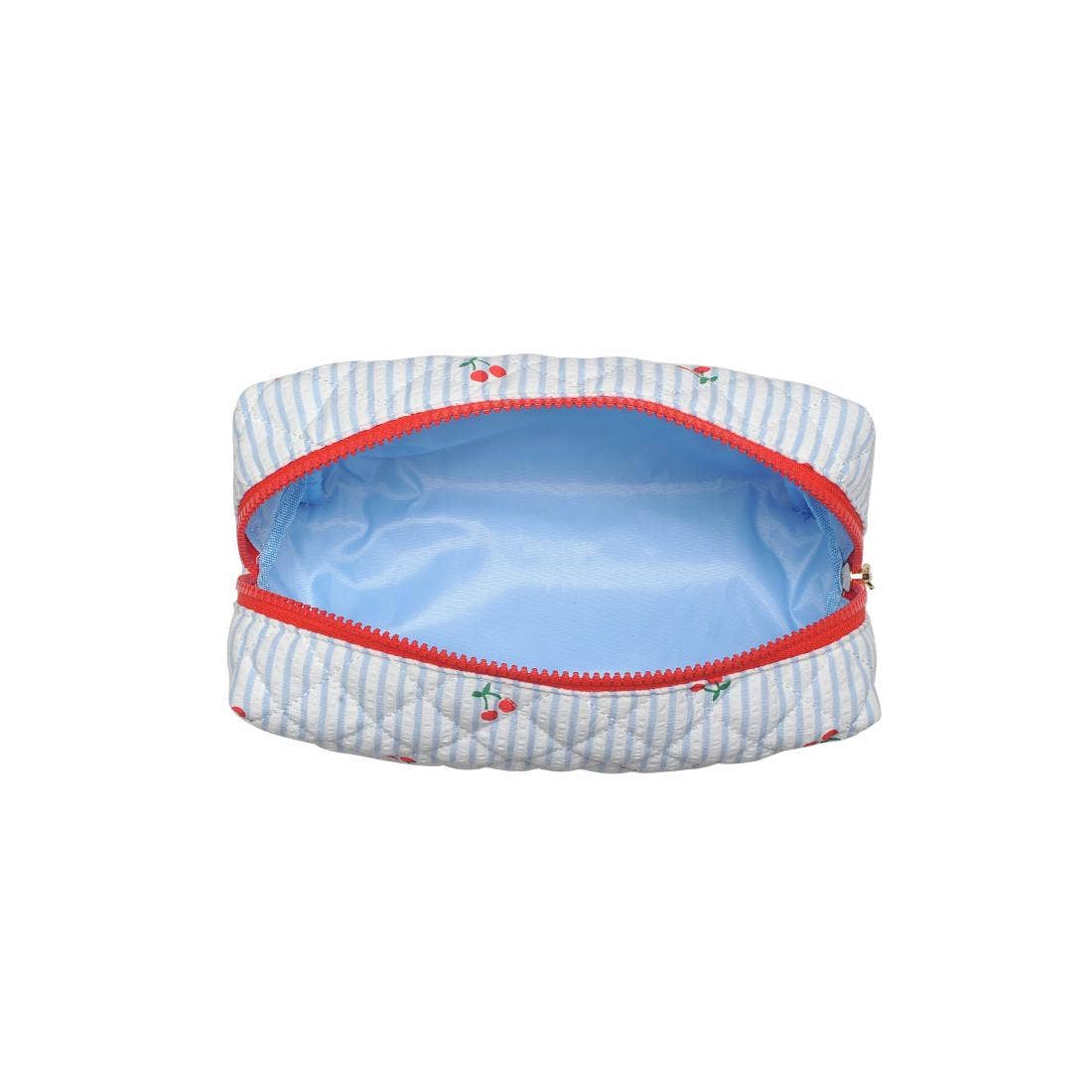Cherry Lane Cosmetic & Travel Organizer Pouch: Blue Cherry - Image 6