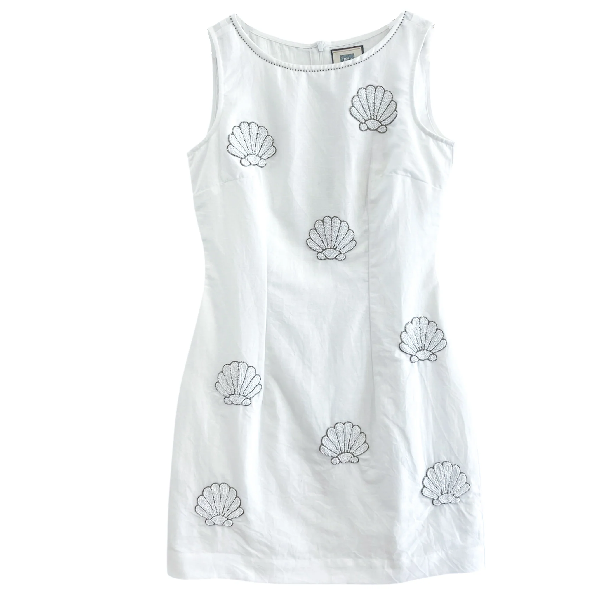 Cie Shift Dress-White Beaded