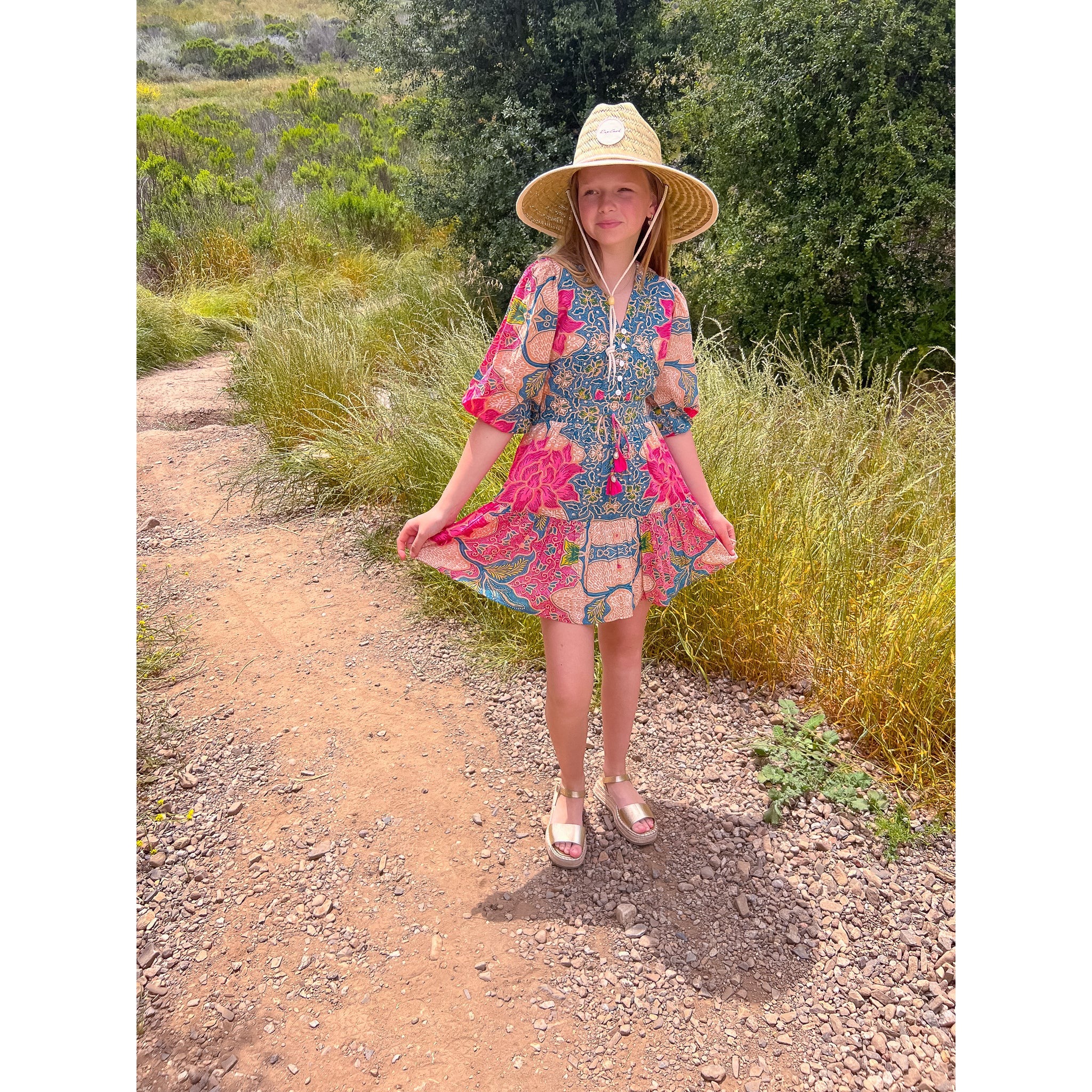 Girls Clover Mini Dress - Image 4