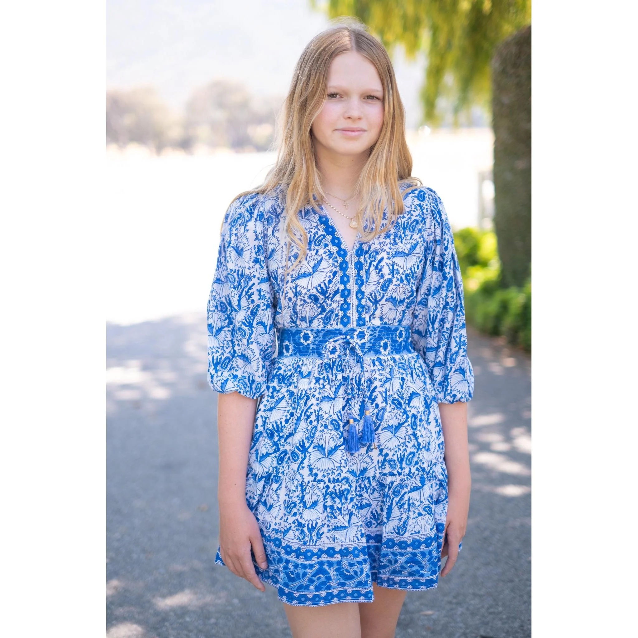 Girls Clover Mini Dress - Image 4