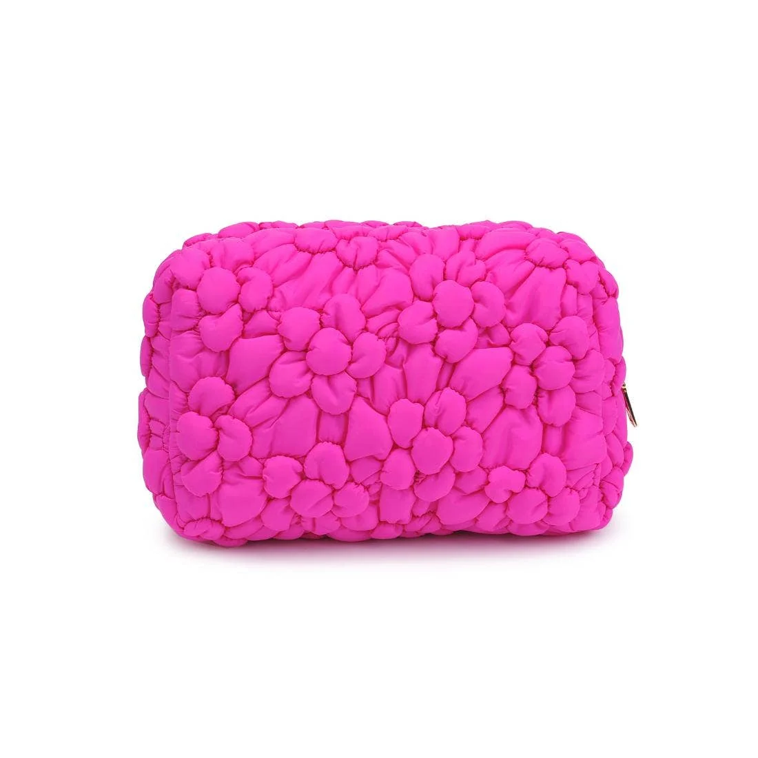 Flora Pop Nylon Cosmetic & Travel Organizer Pouch: Fuchsia - Image 6