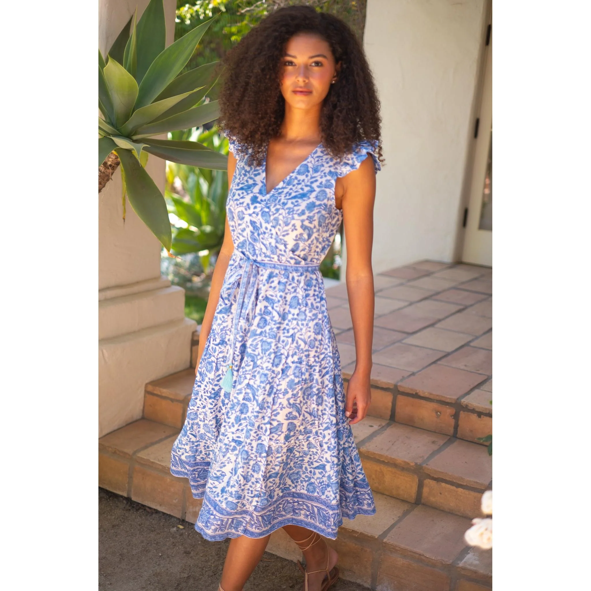 Flutter Midi Wrap Dress - Image 3