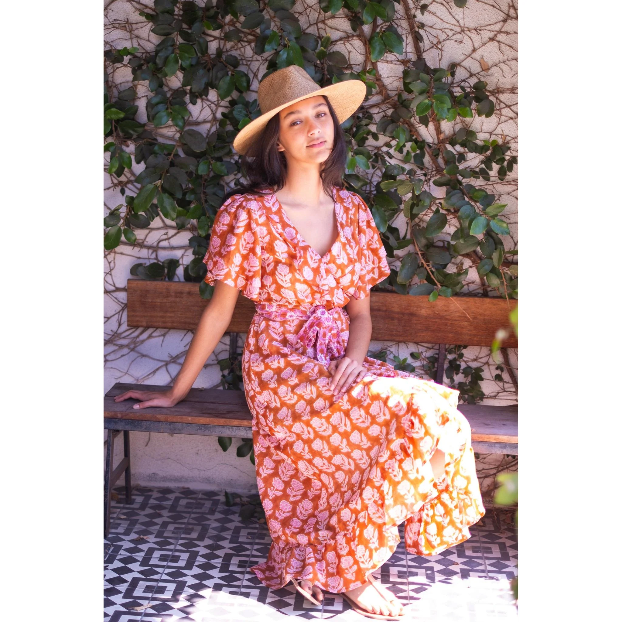 Frilly Midi Wrap Dress - Image 12