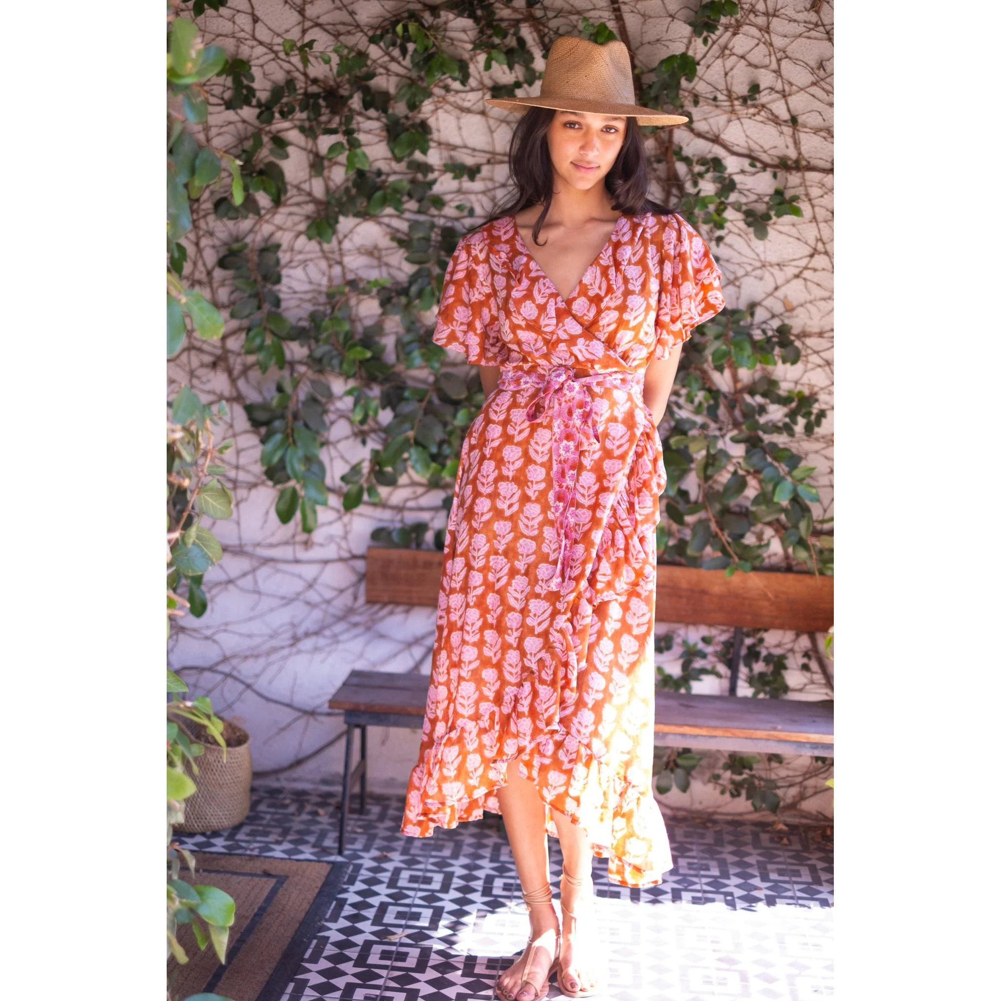 Frilly Midi Wrap Dress - Image 13