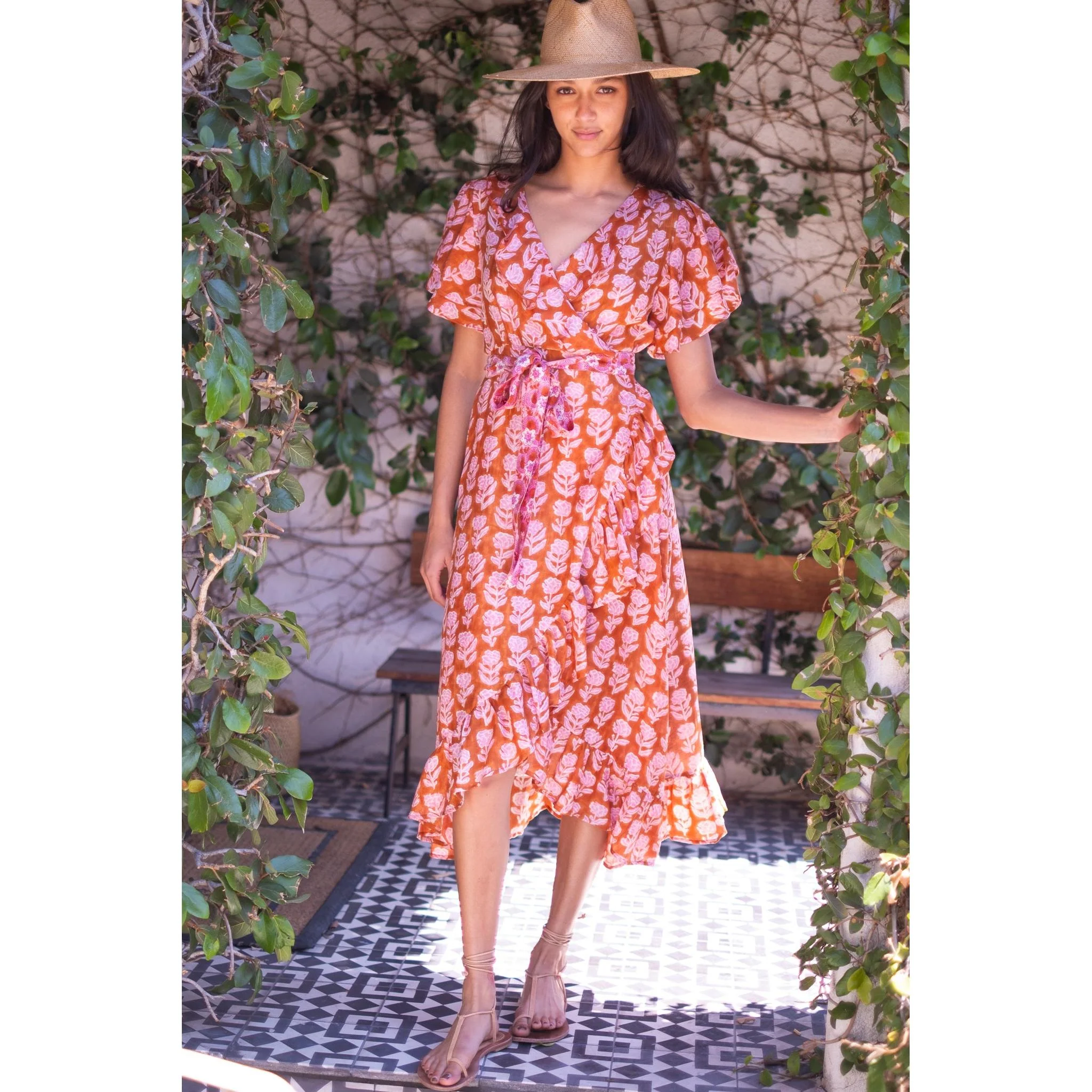 Frilly Midi Wrap Dress - Image 6