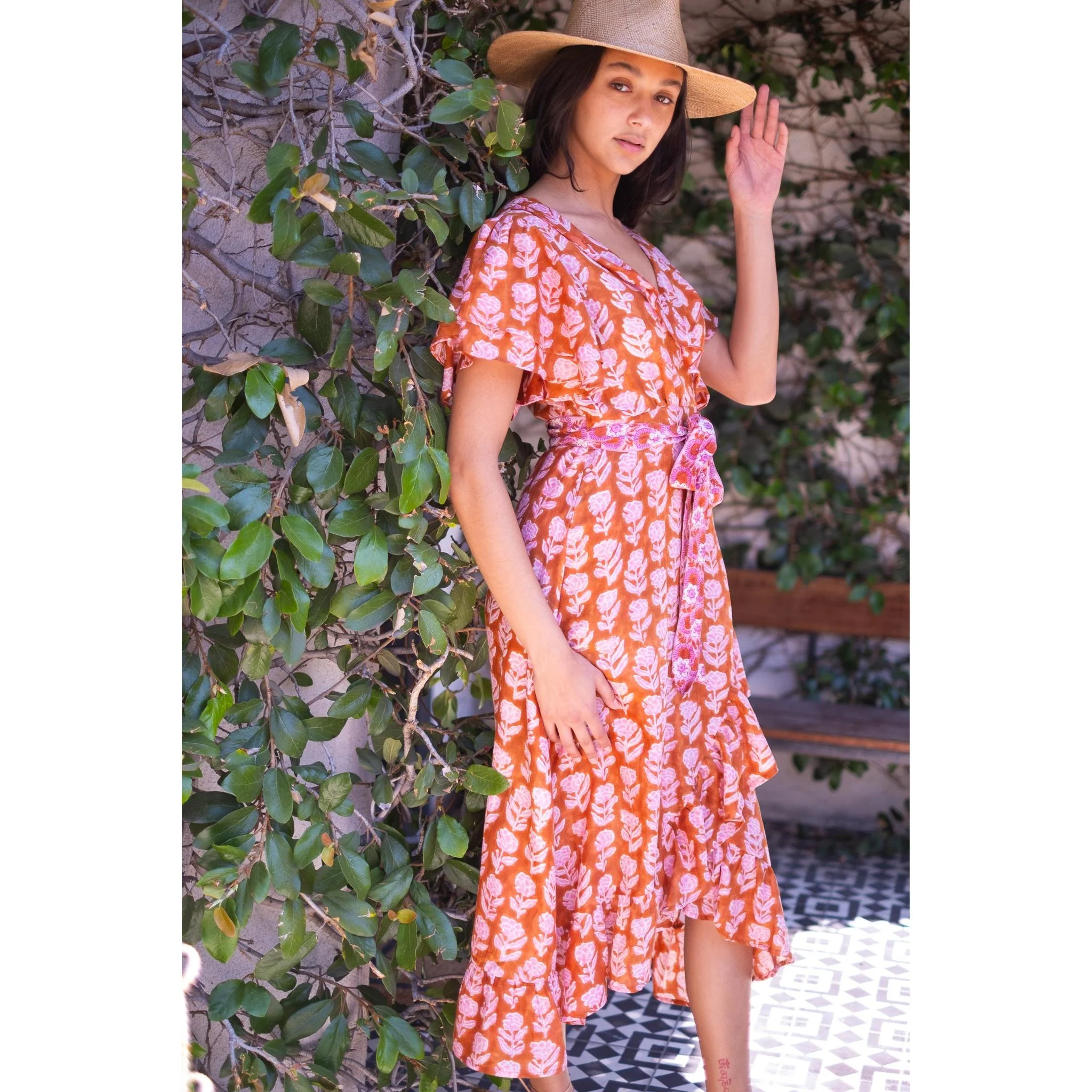 Frilly Midi Wrap Dress - Image 8