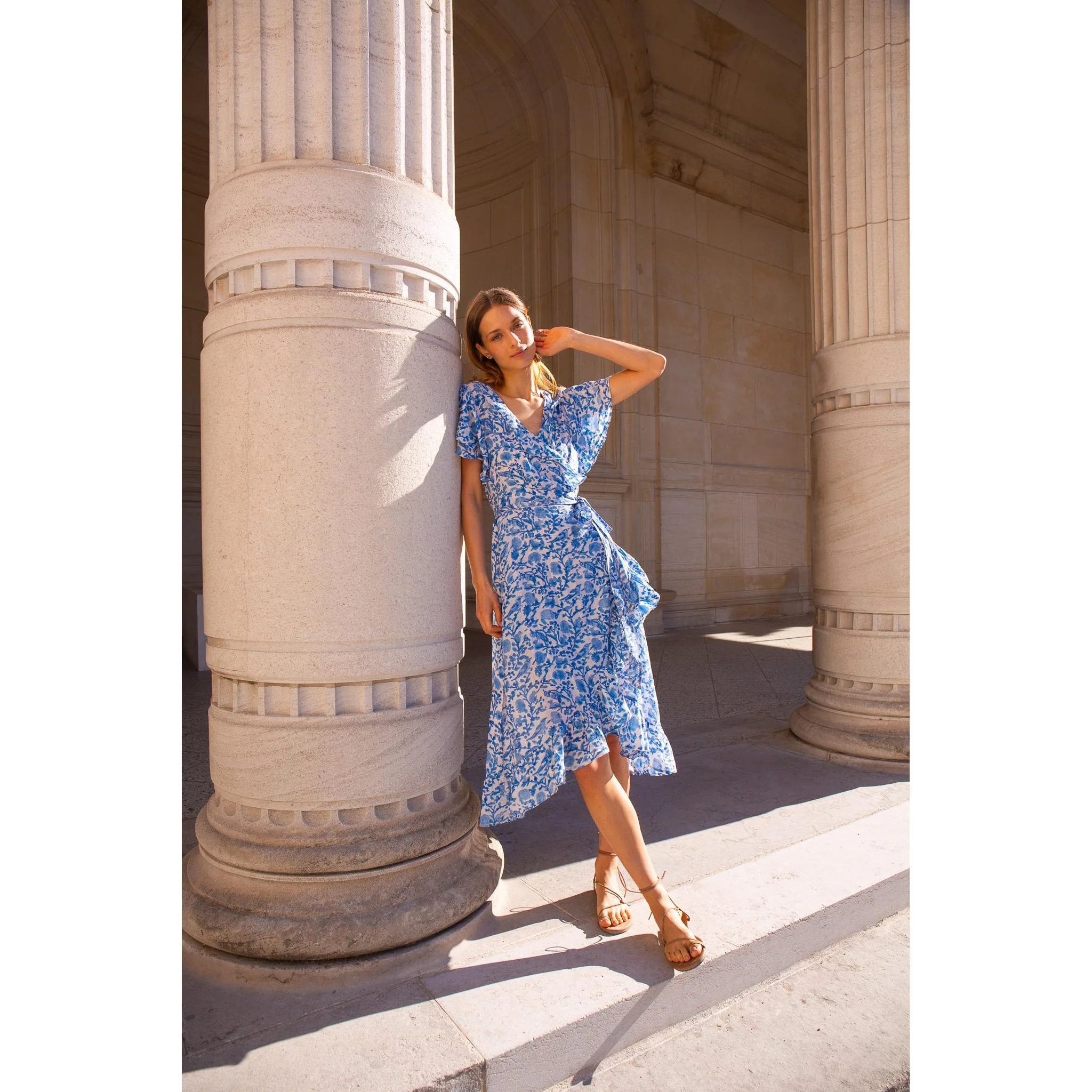 Frilly Midi Wrap Dress - Image 10