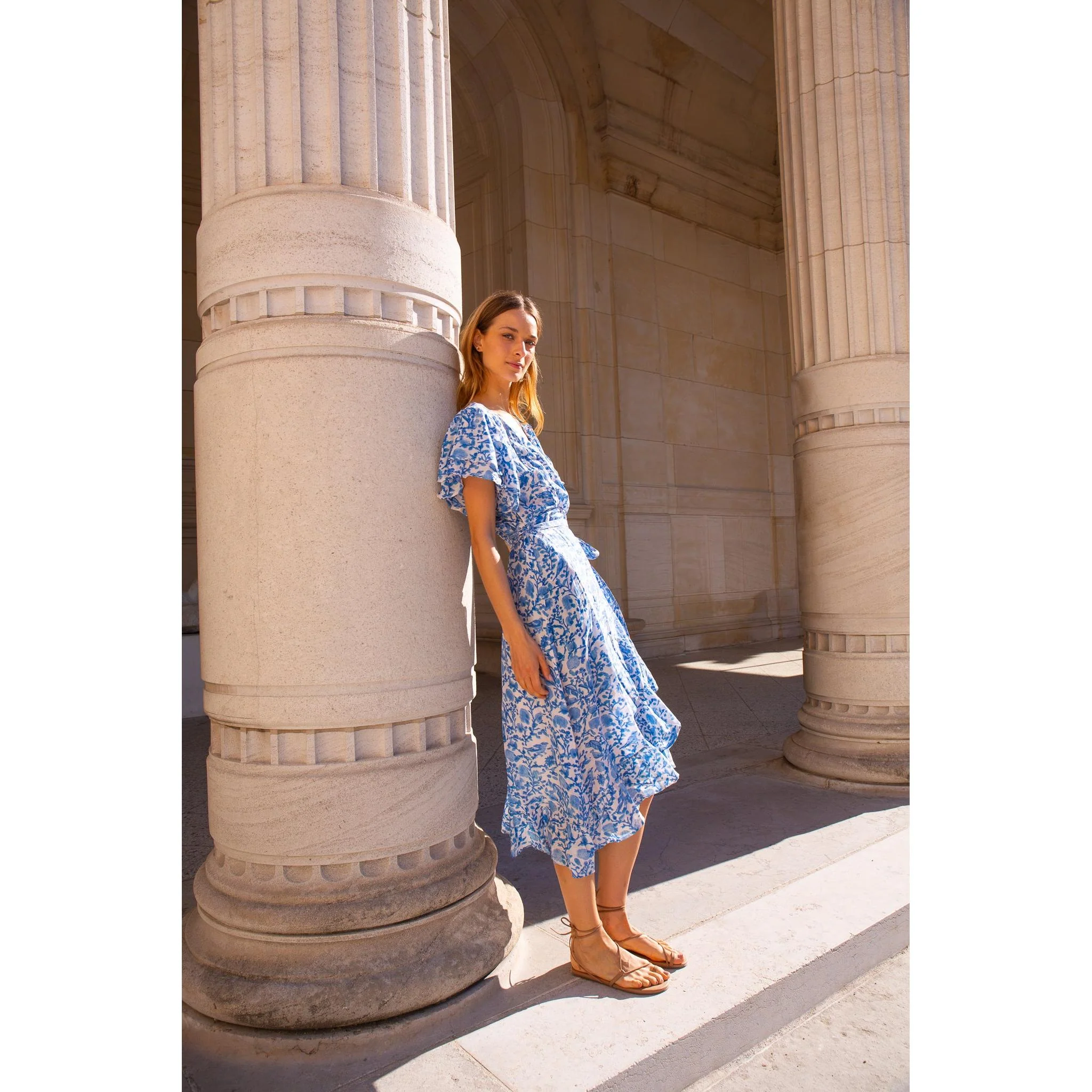 Frilly Midi Wrap Dress - Image 11