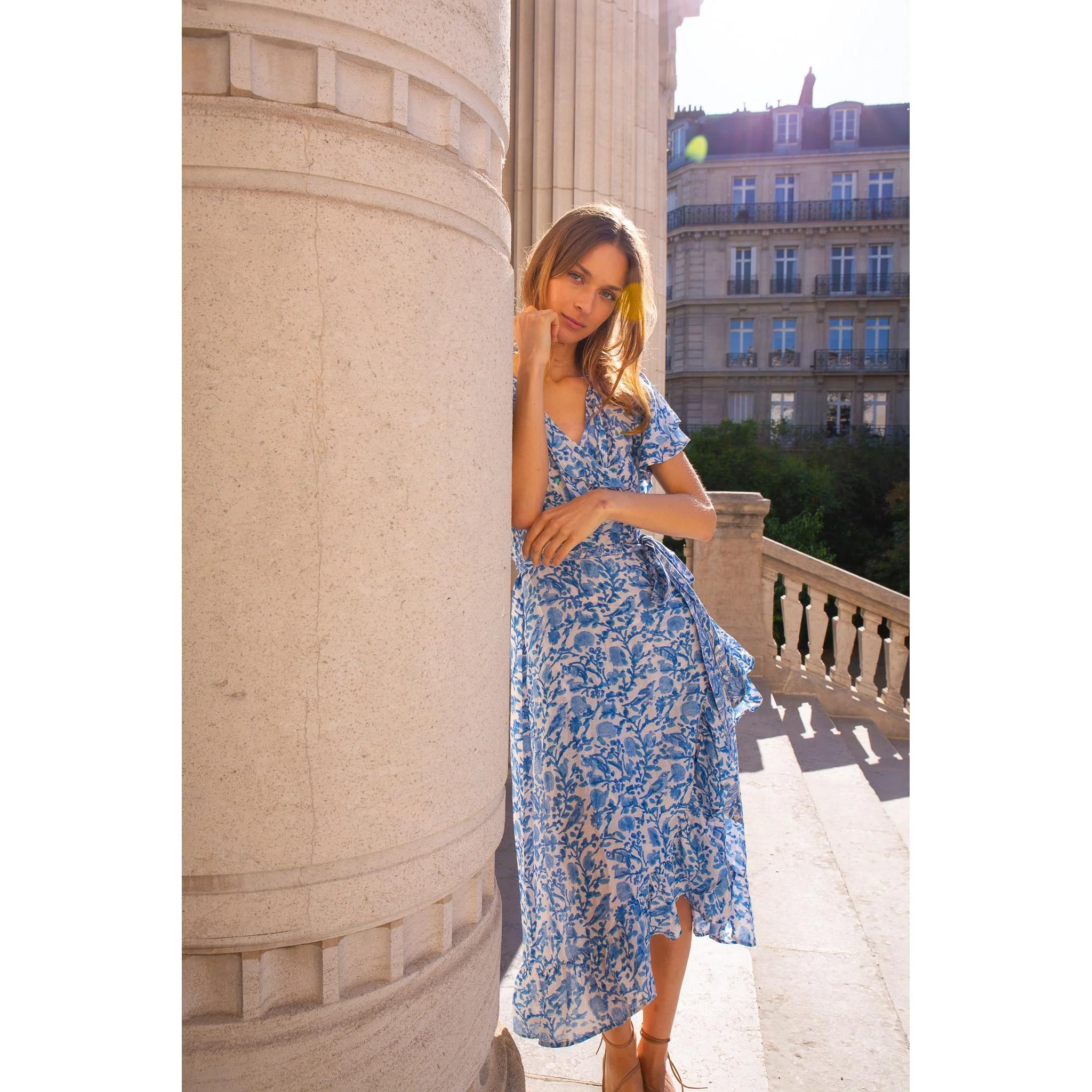 Frilly Midi Wrap Dress - Image 5