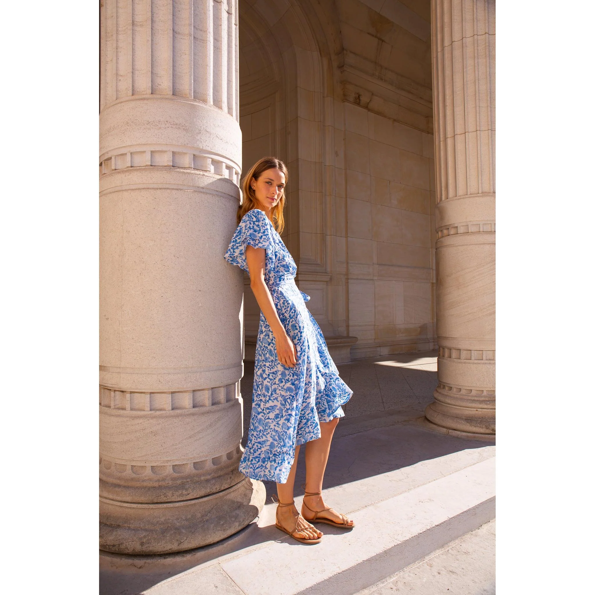 Frilly Midi Wrap Dress - Image 7