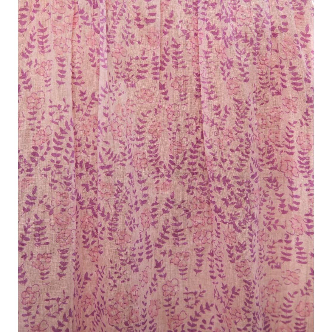 Kayla Printed Long Dress Long Sleeves With Tassels Pink - Image 10