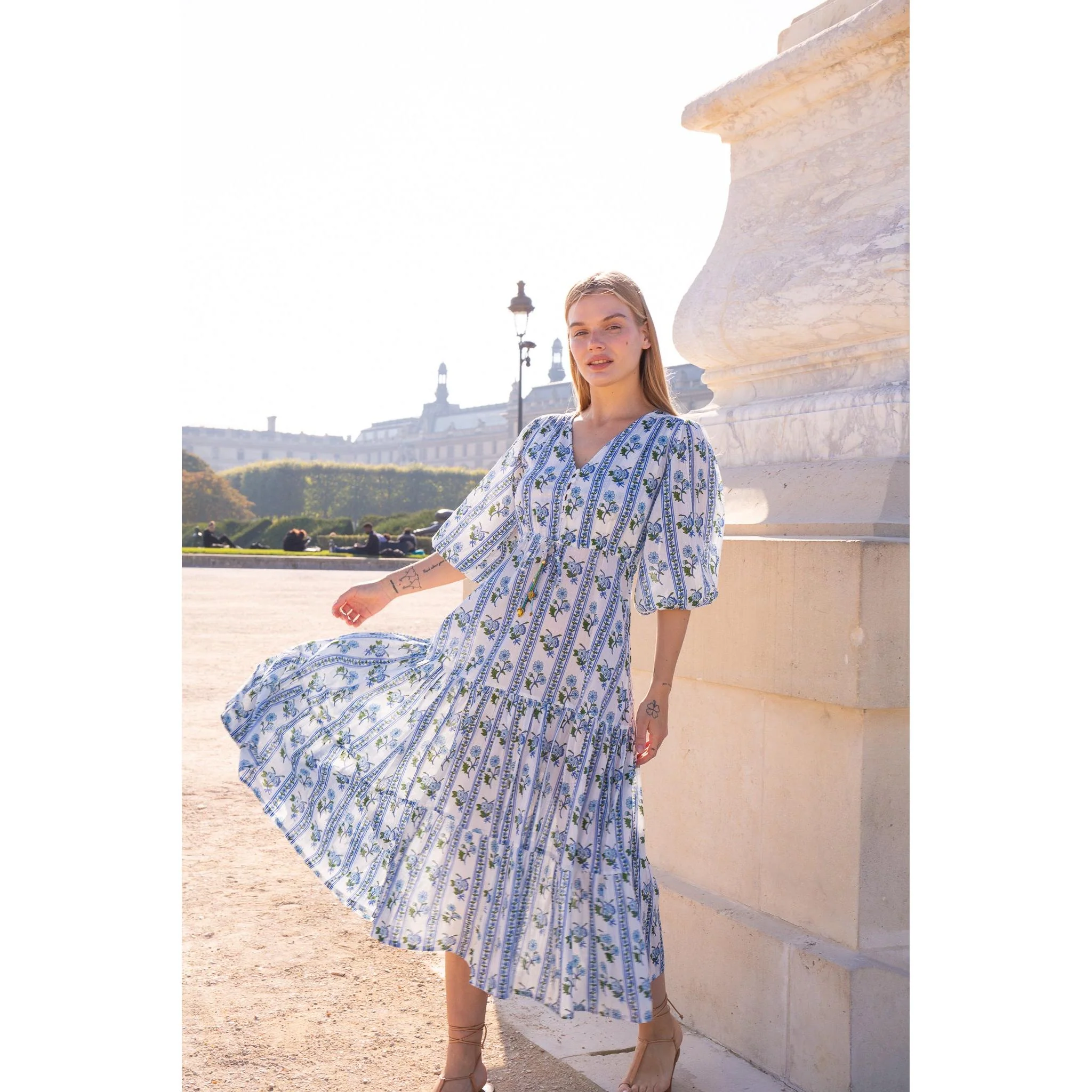 Luna Cotton Midi Dress - Image 6
