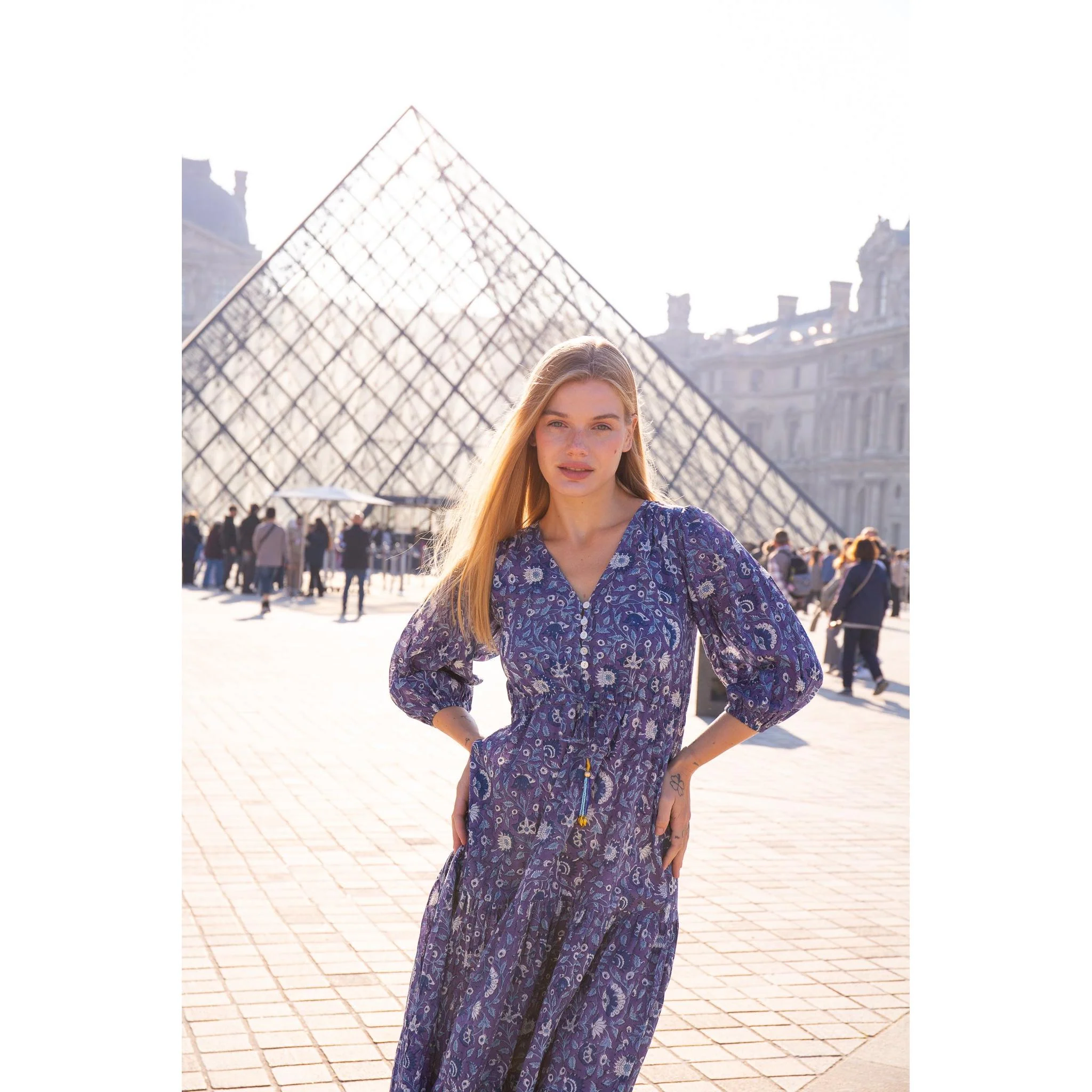 Luna Cotton Midi Dress - Image 3
