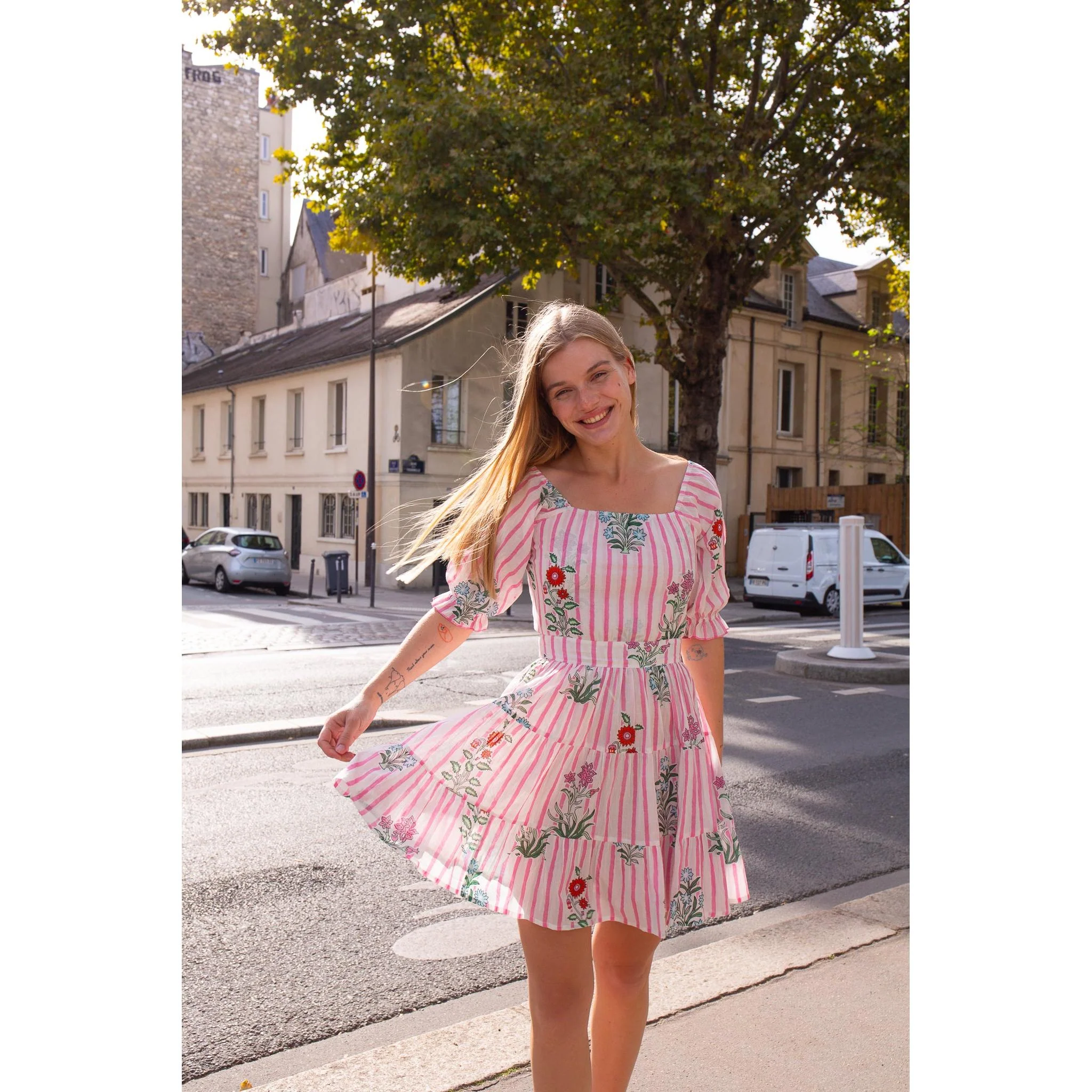 Margo Cotton Mini Dress - Image 3