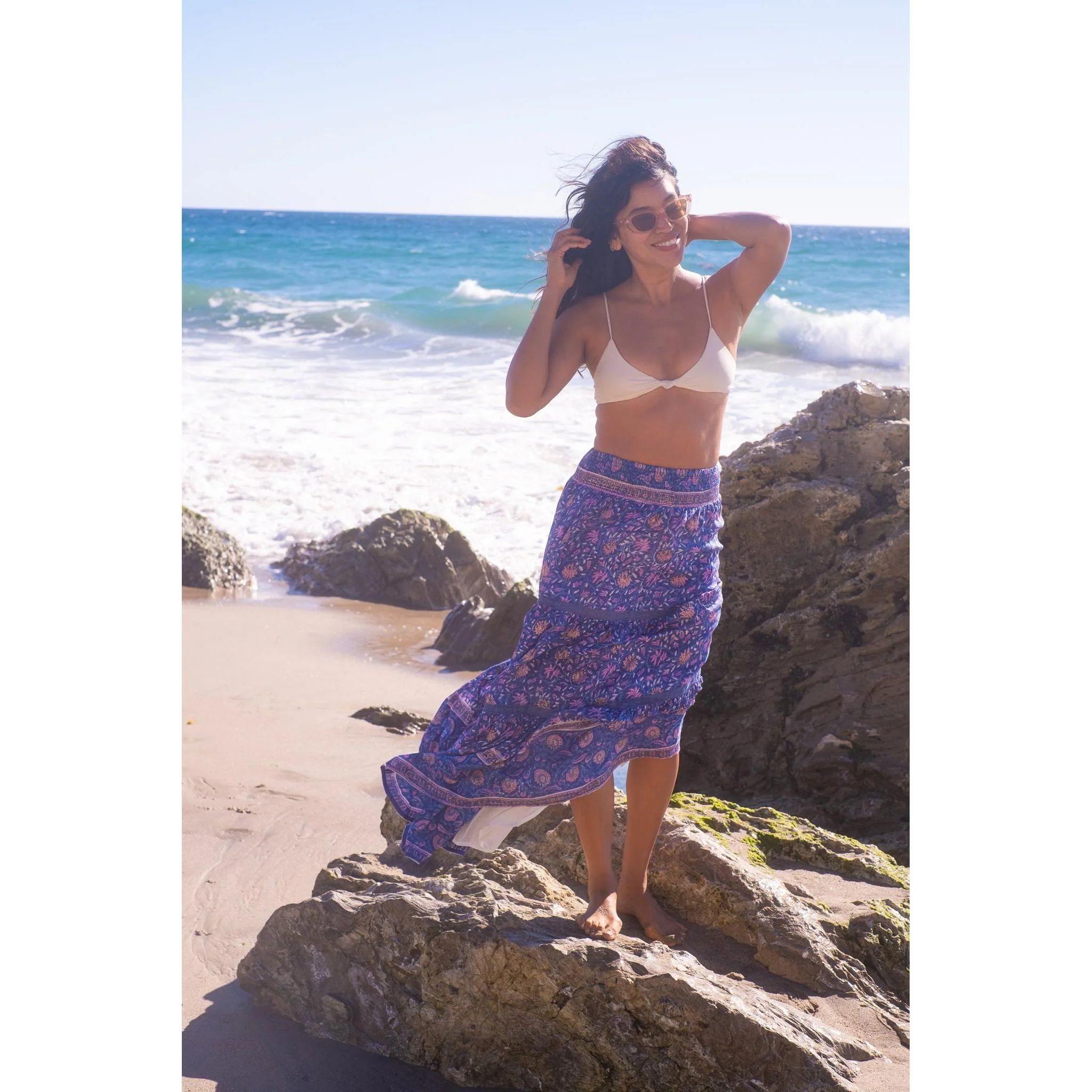 Marni Maxi Skirt- Blue Pink print - Image 10