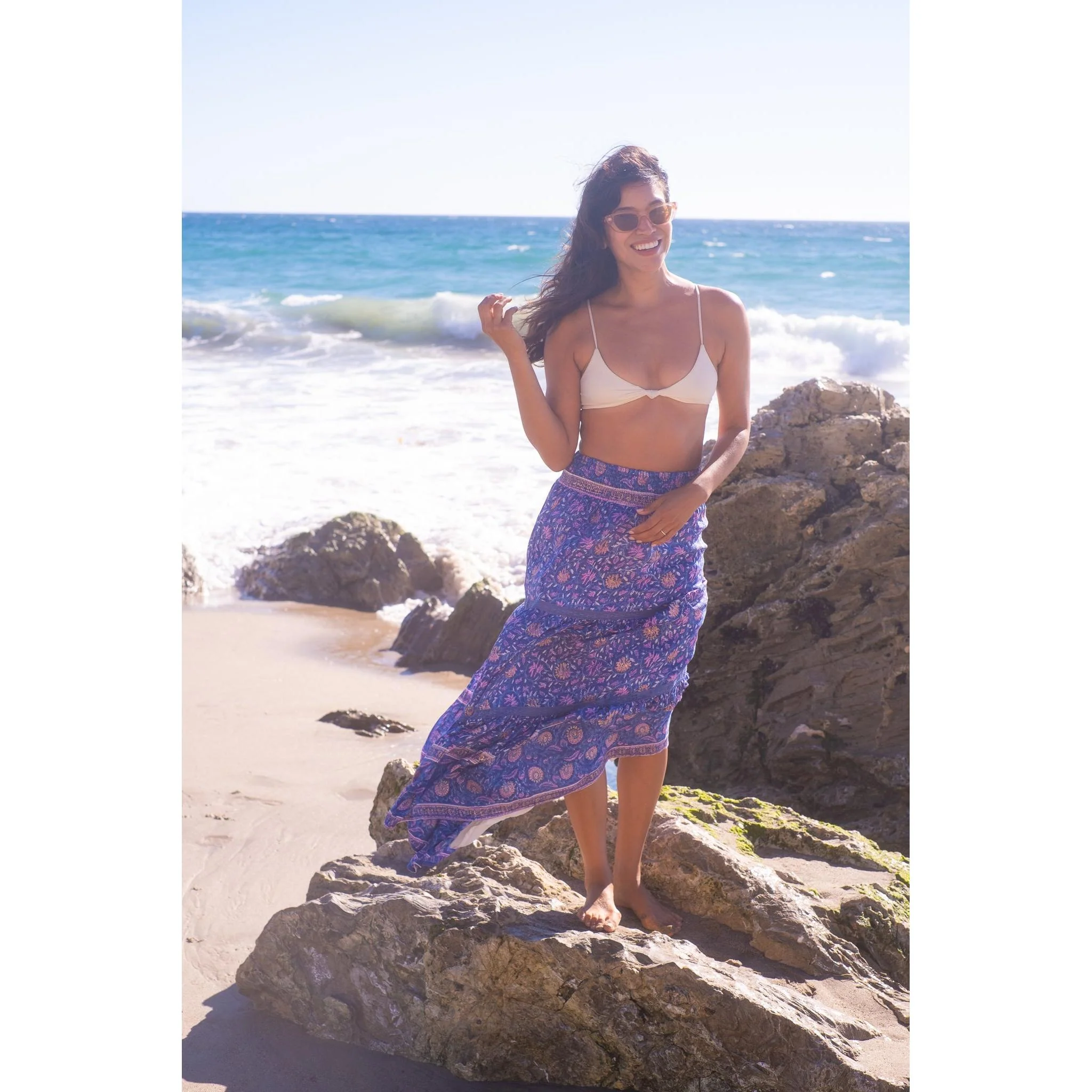 Marni Maxi Skirt- Blue Pink print - Image 11