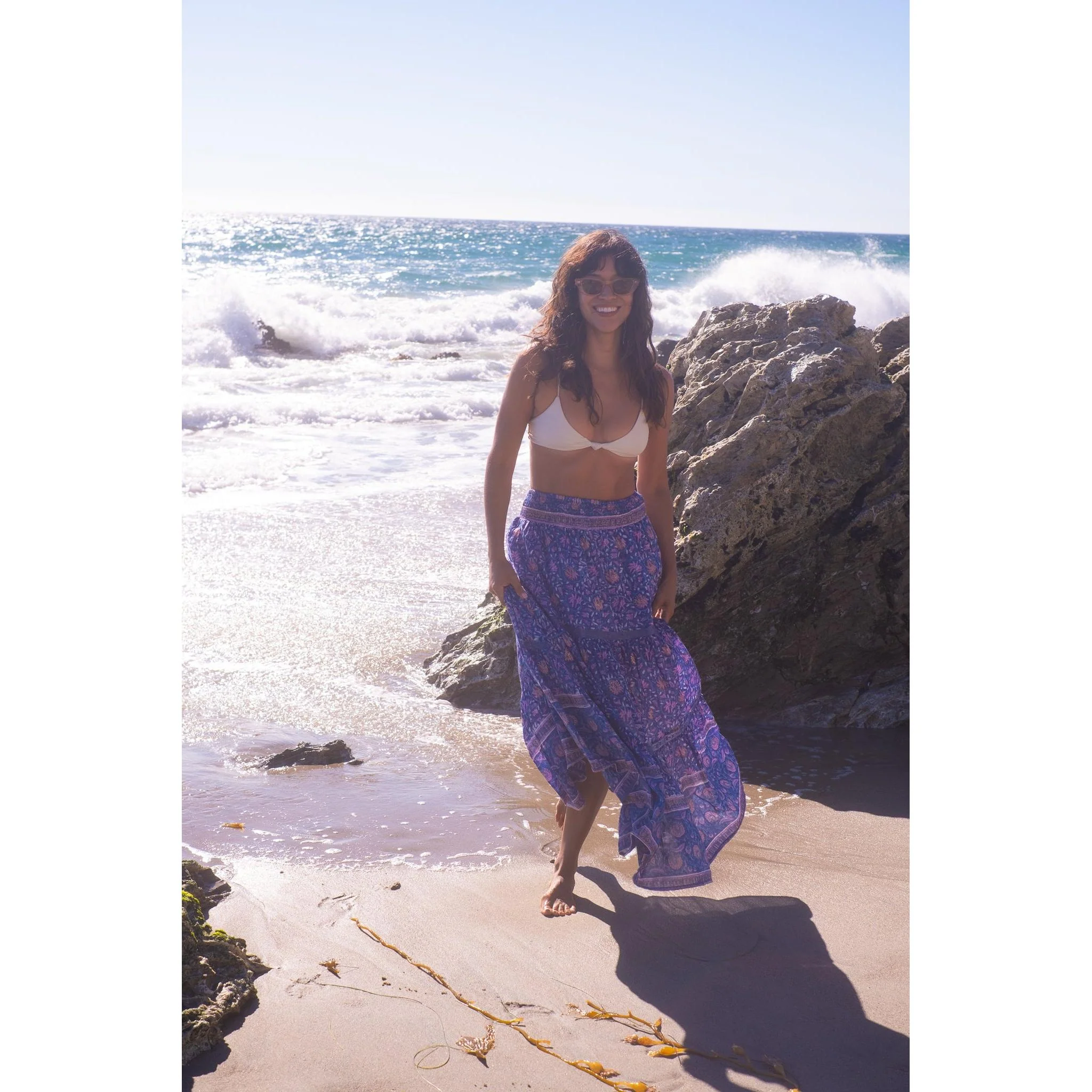 Marni Maxi Skirt- Blue Pink print - Image 4