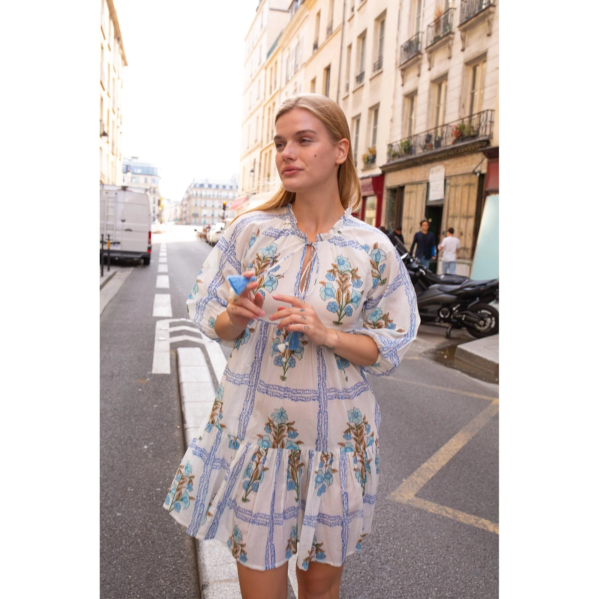 Megan Cotton Mini Dress - Image 4