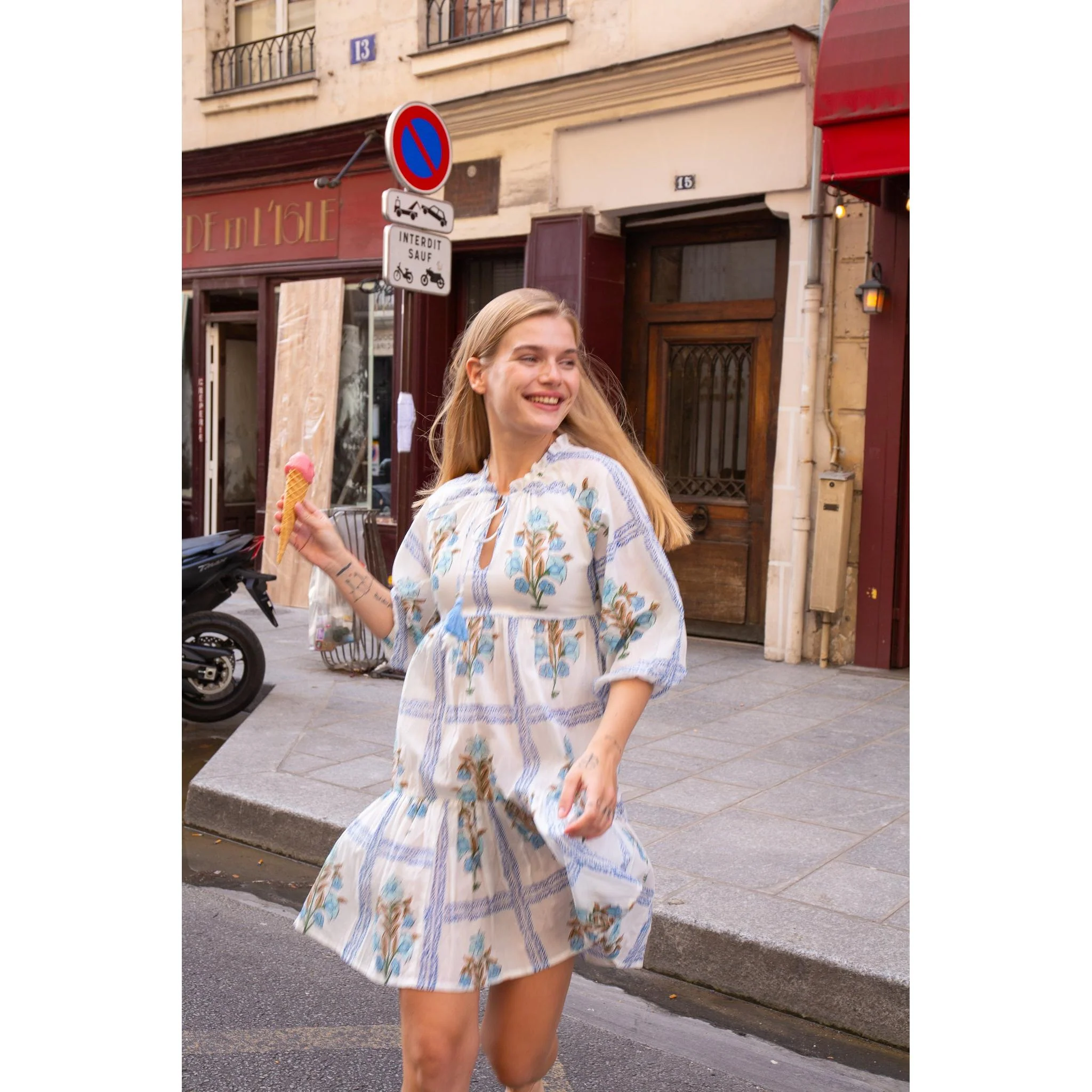 Megan Cotton Mini Dress - Image 9