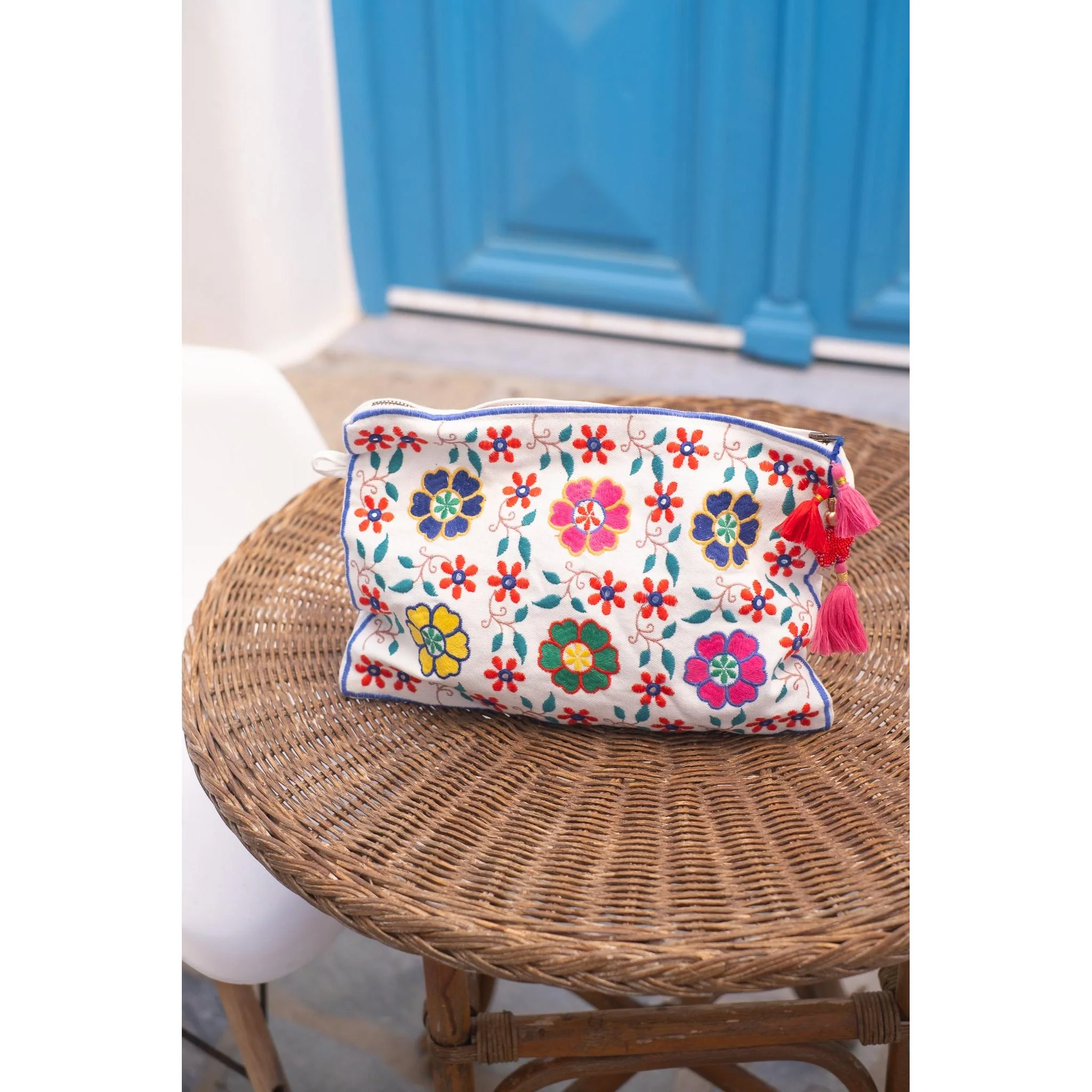 Multi colored Embroidered Pouch - Image 3
