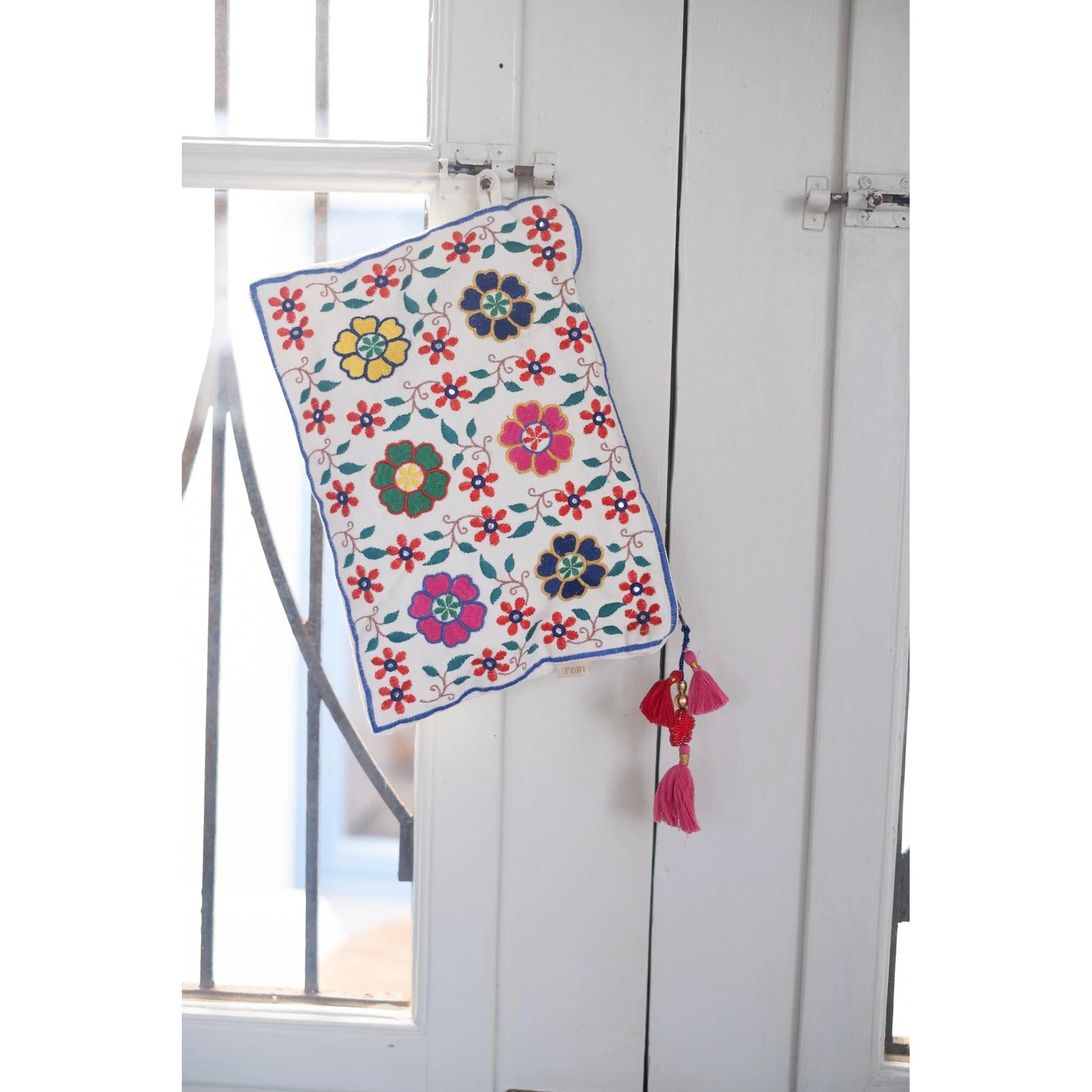 Multi colored Embroidered Pouch - Image 4