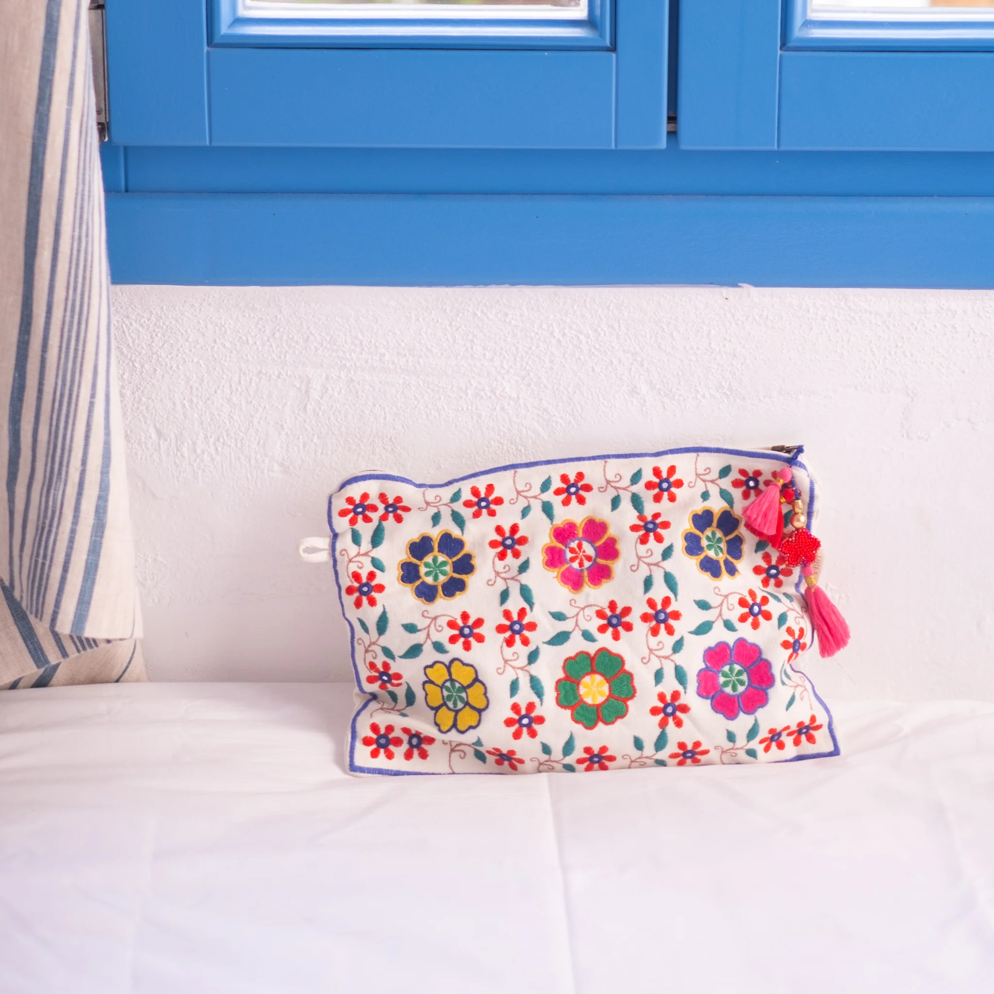Multi colored Embroidered Pouch - Image 9