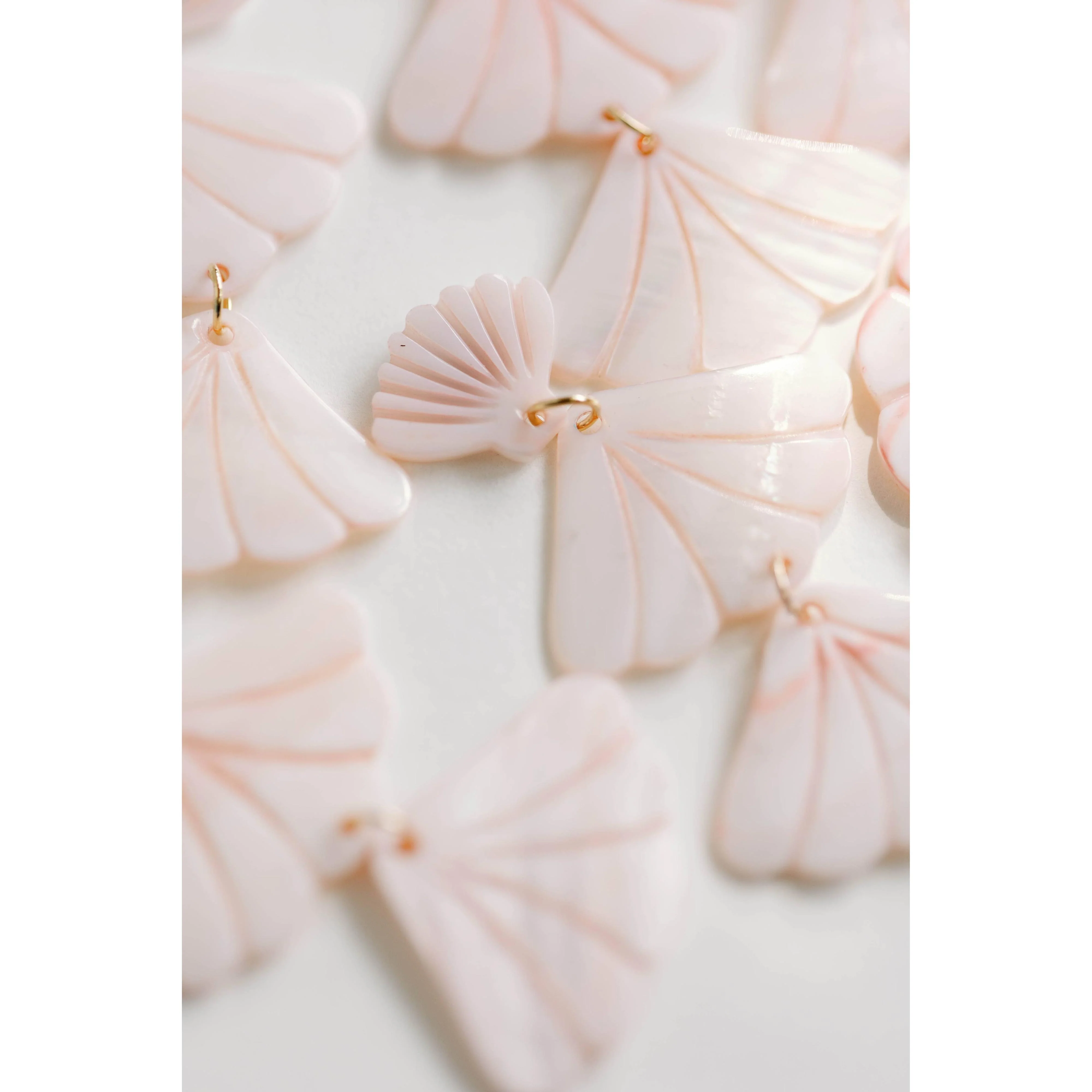 Pink Mermaid Shell Drop Earrings - Image 4
