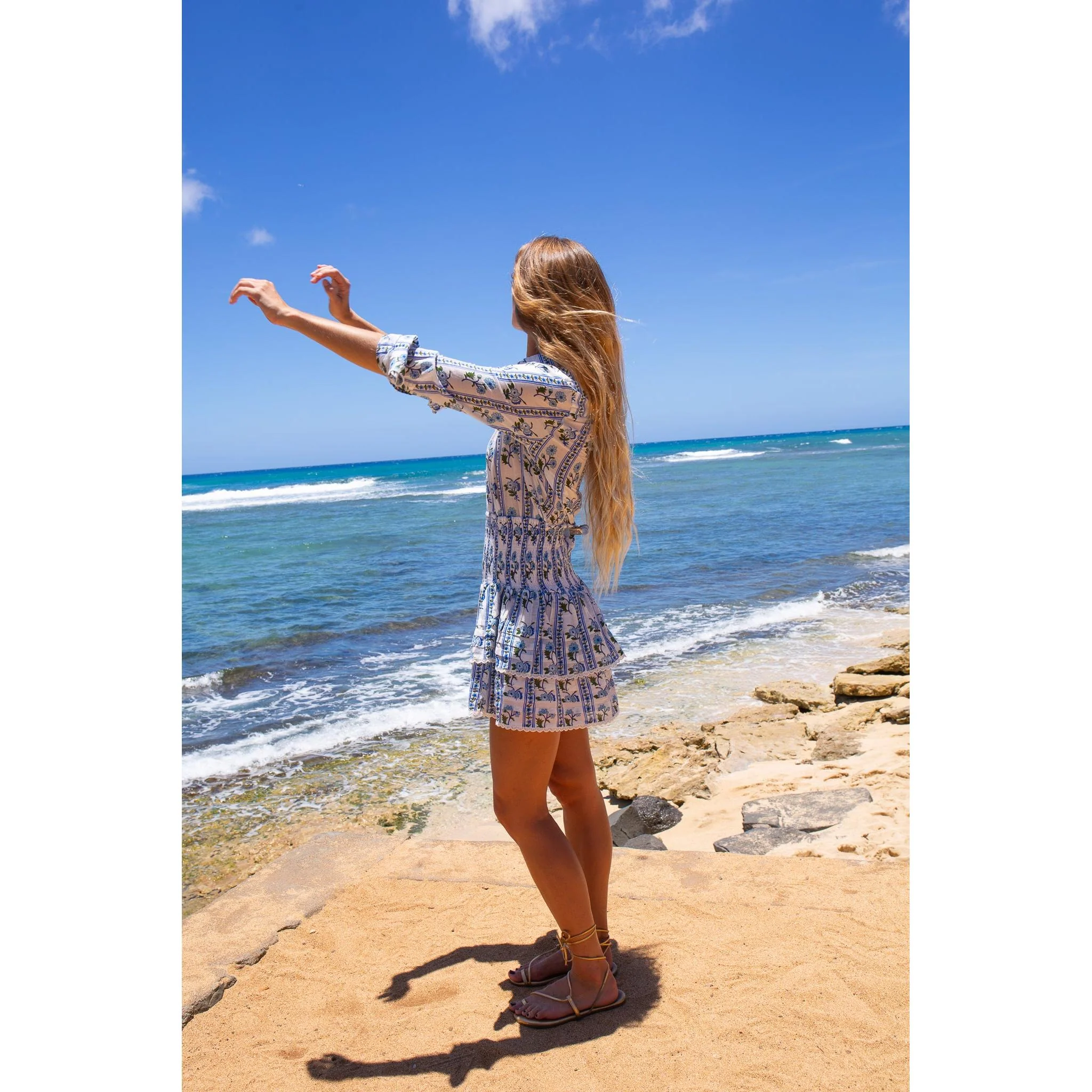 Pleated Smocked Mini Skirt - Cotton - Image 12