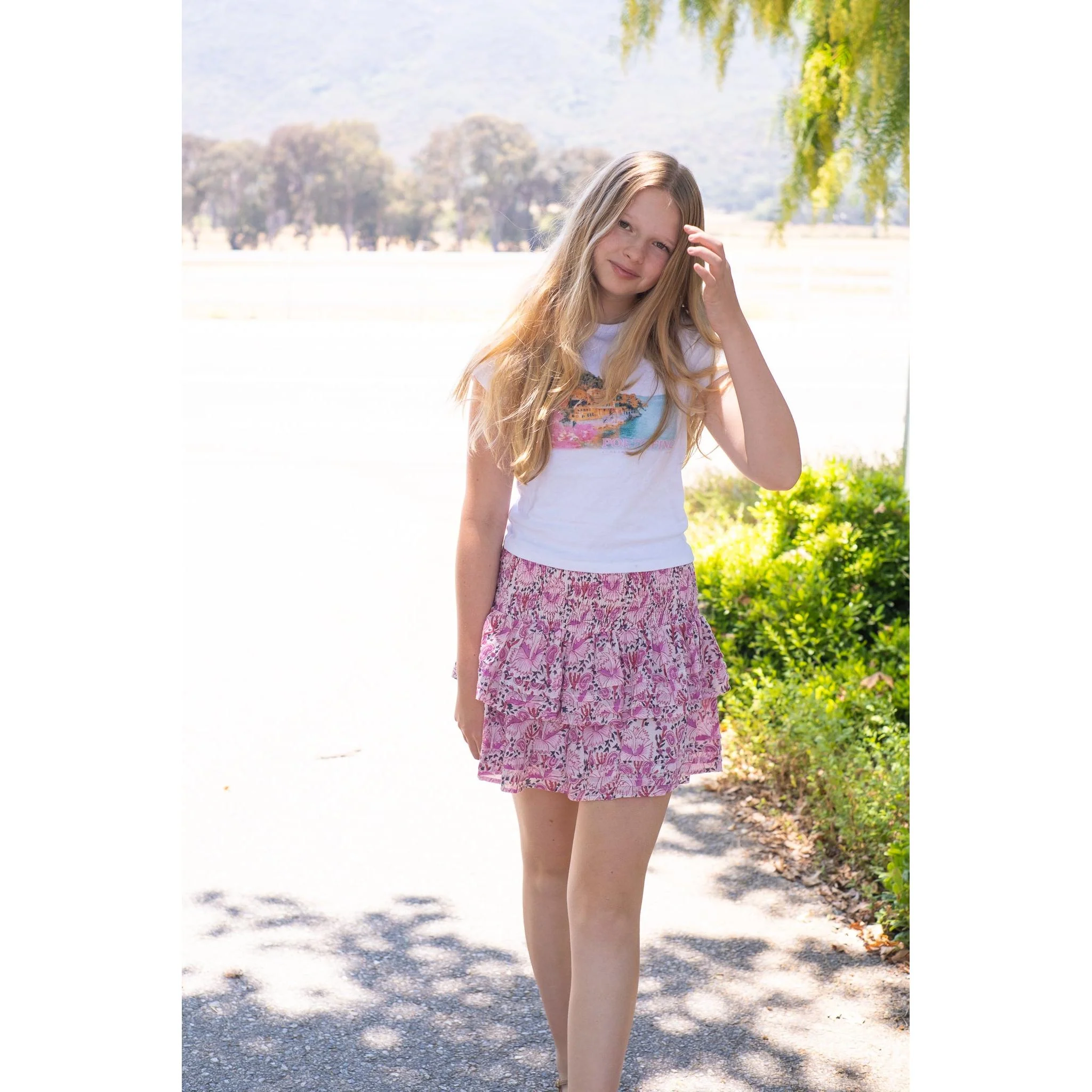Girls Pleated Smocked Skirt - Image 7