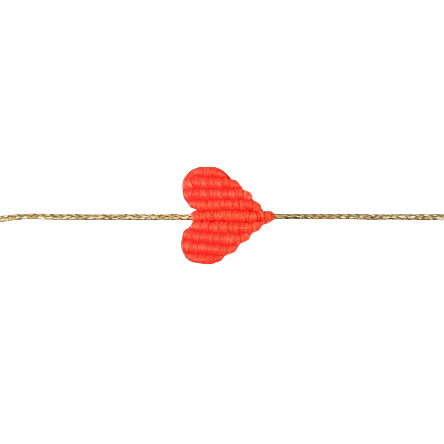 Small Orange Heart Bracelet