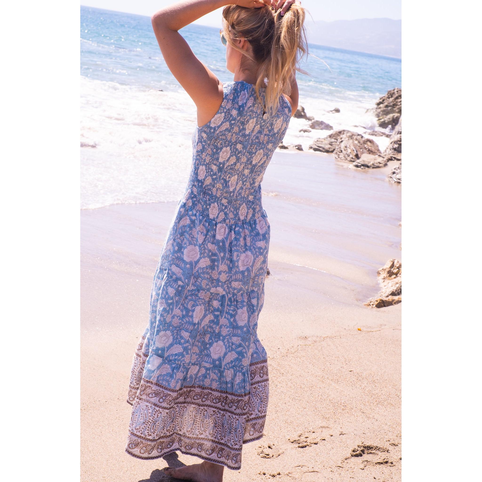 Smocked Cotton Midi Dress - Image 6