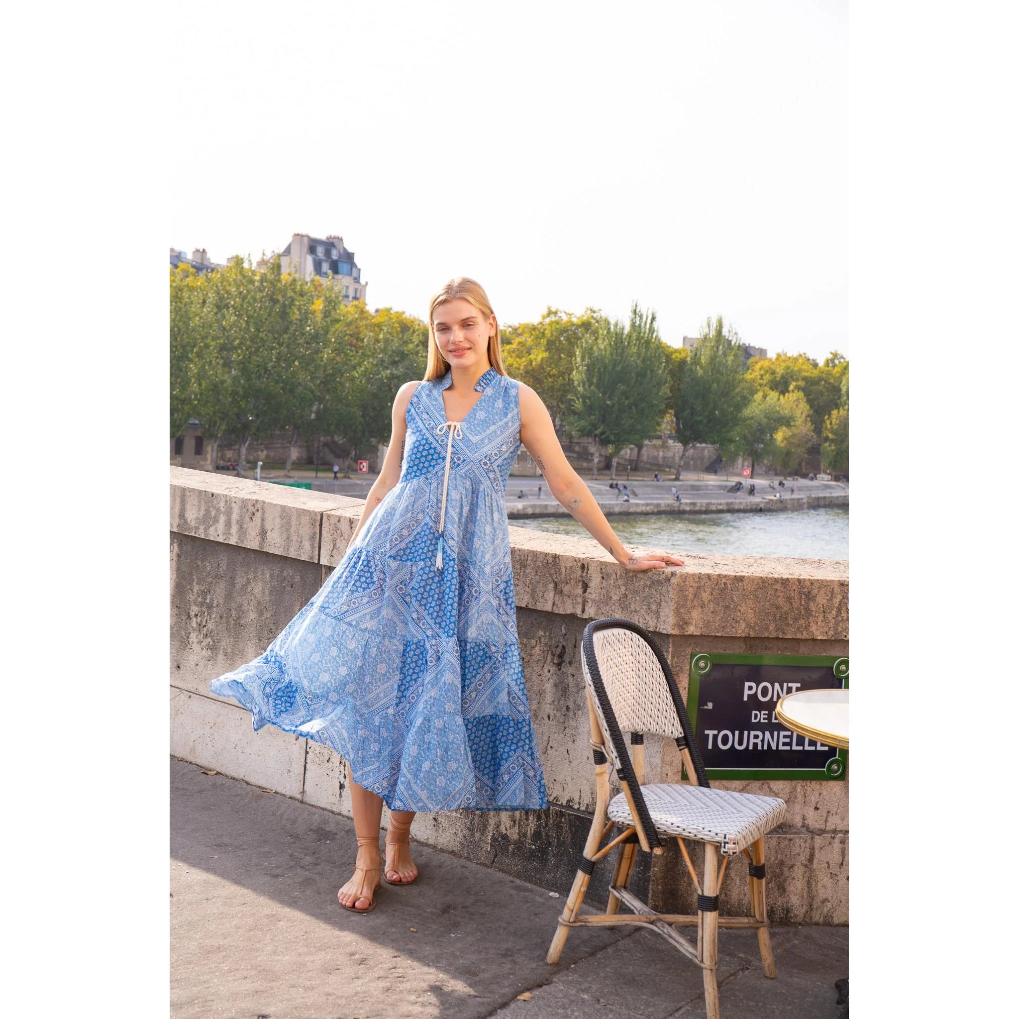 Sofia Cotton Midi Dress - Image 3
