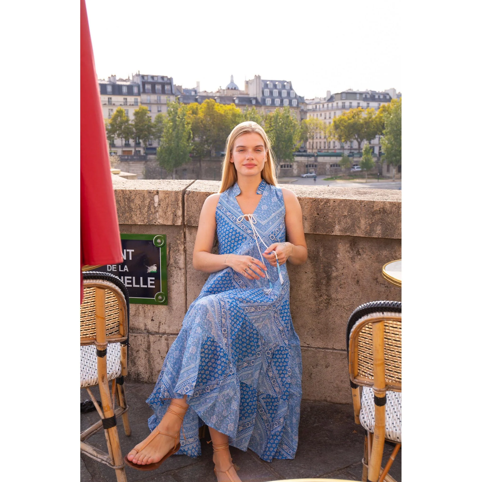 Sofia Cotton Midi Dress - Image 4