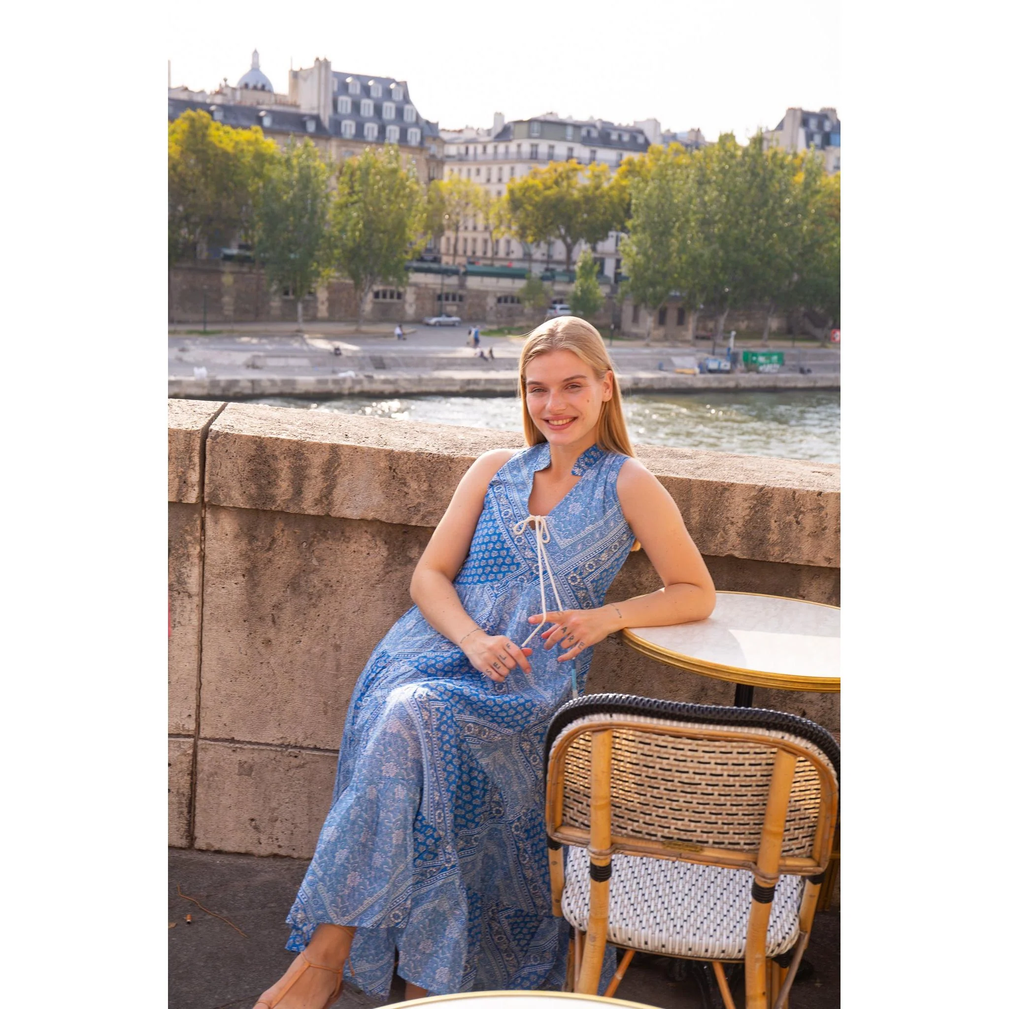 Sofia Cotton Midi Dress - Image 6