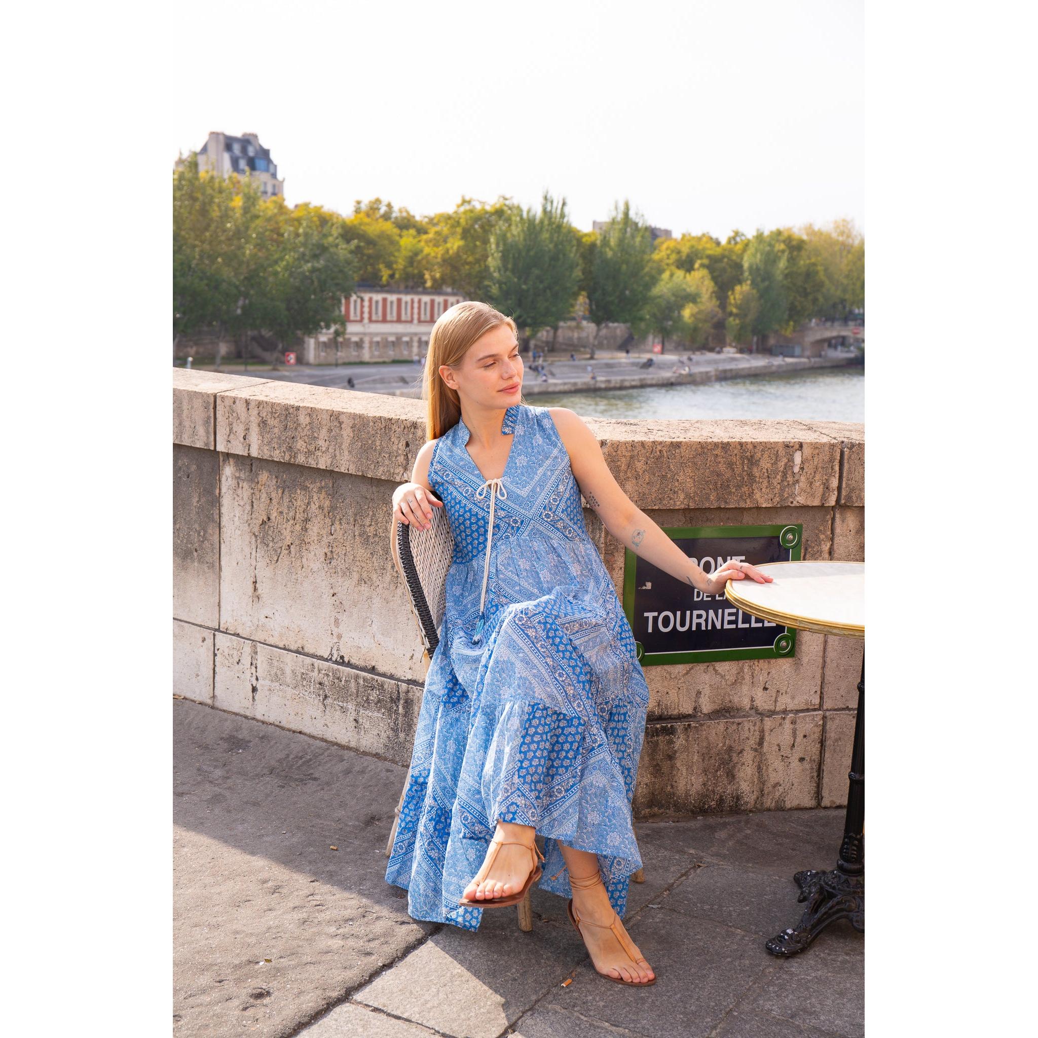 Sofia Cotton Midi Dress - Image 8