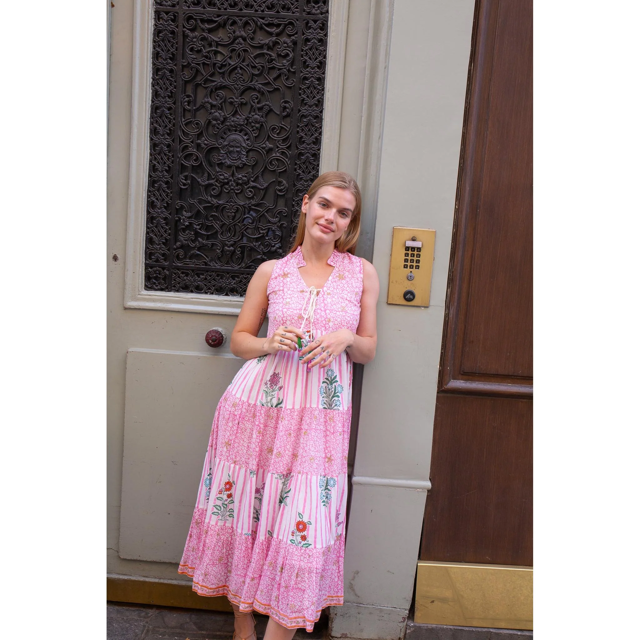 Sofia Cotton Midi Dress - Image 3