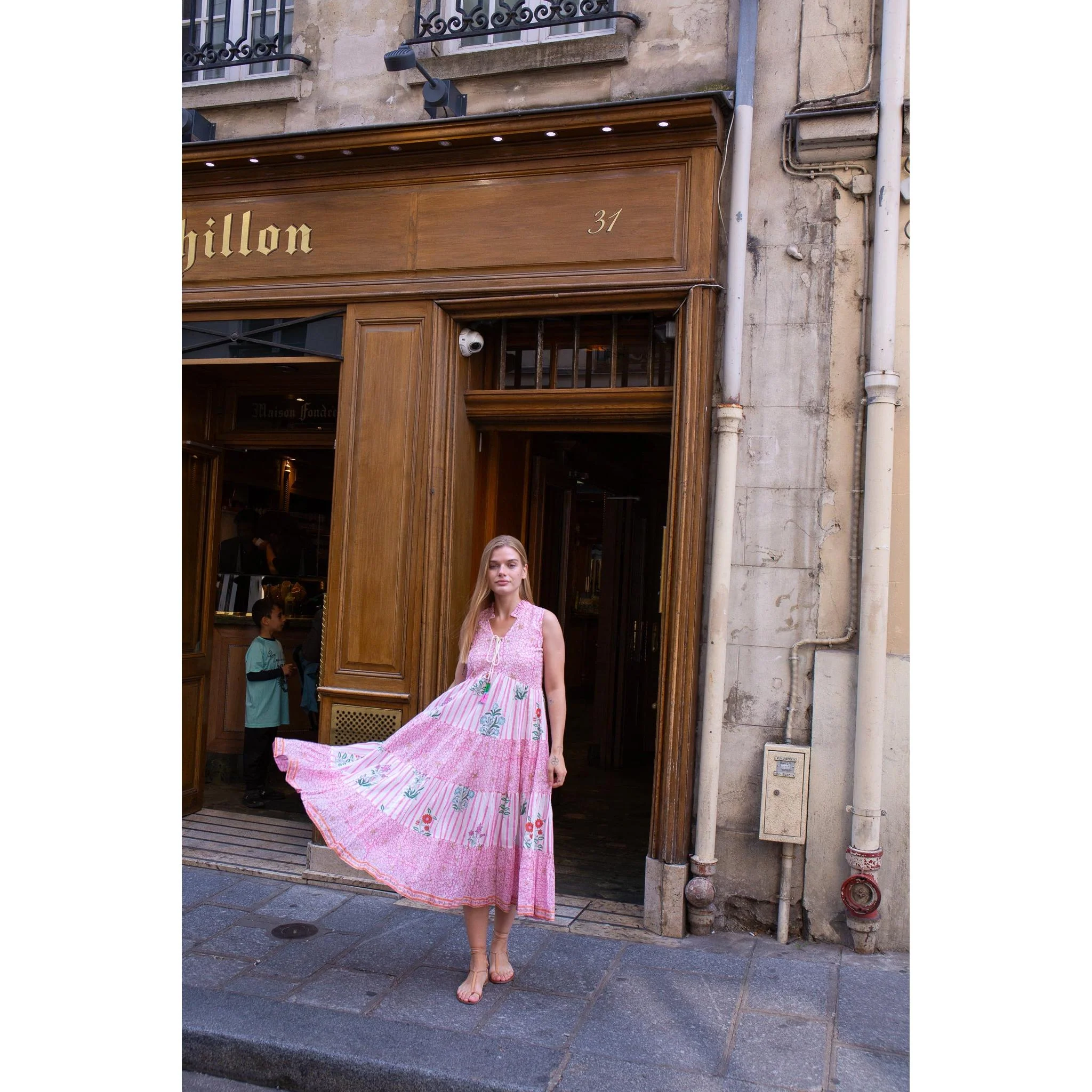 Sofia Cotton Midi Dress - Image 4