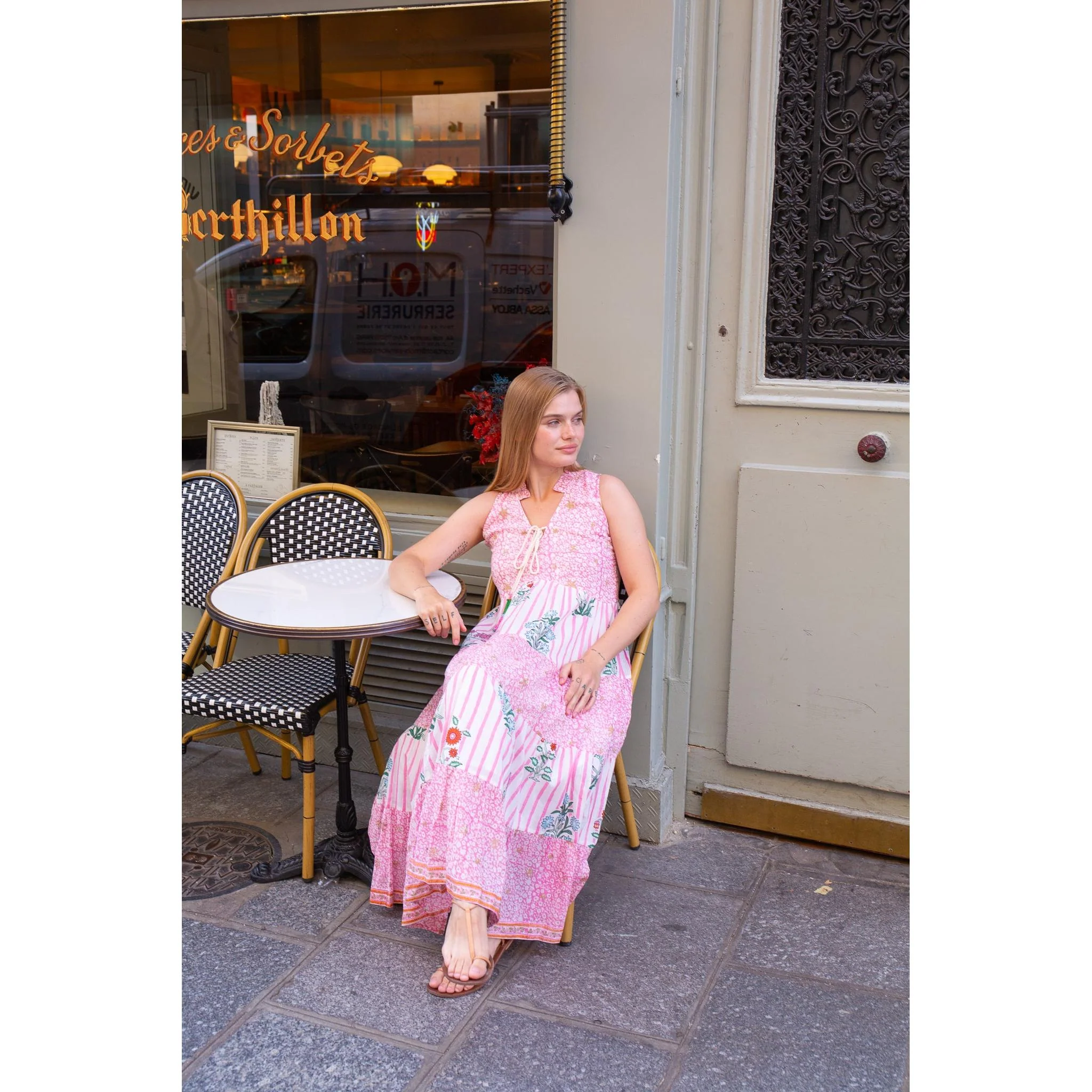 Sofia Cotton Midi Dress - Image 7