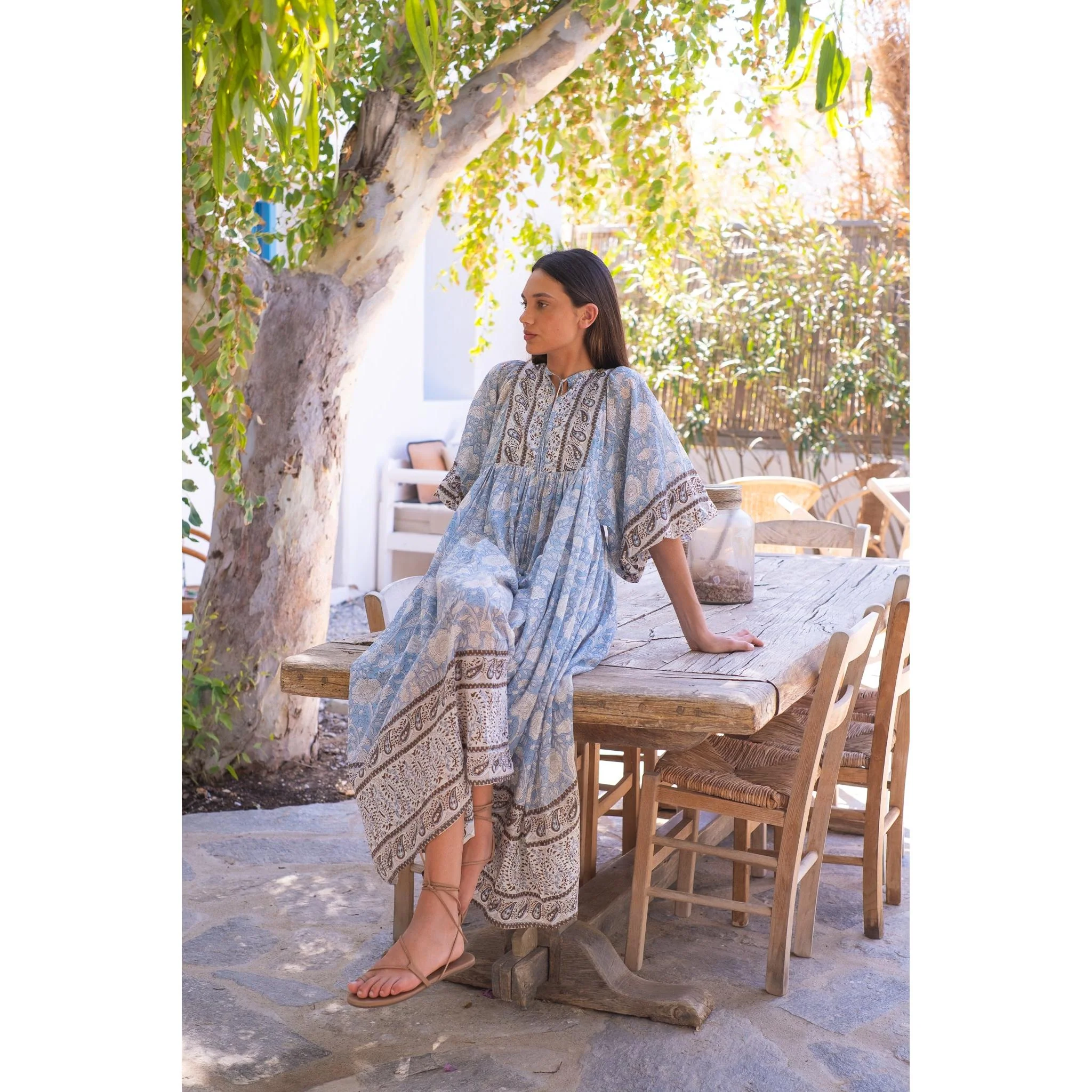 Sylvie Cotton Maxi Tunic Dress - Image 4