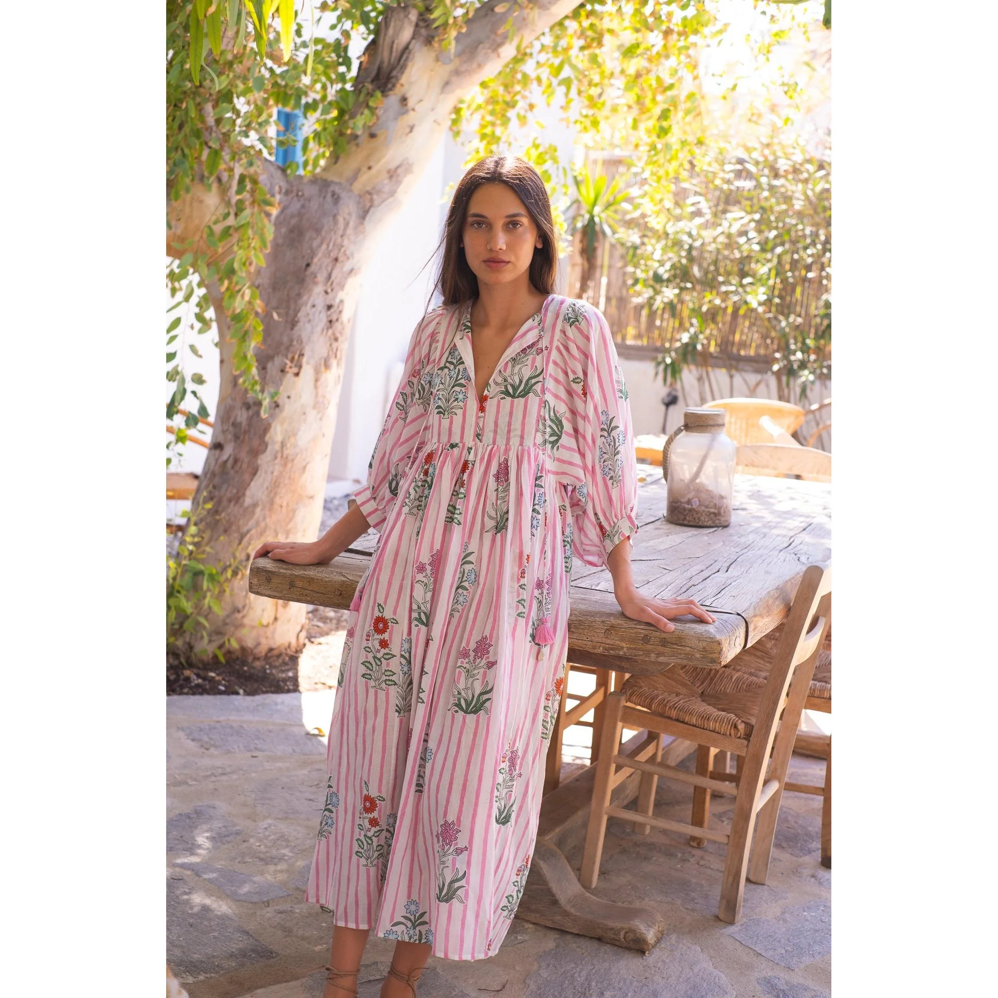 Sylvie Cotton Maxi Tunic Dress - Image 10